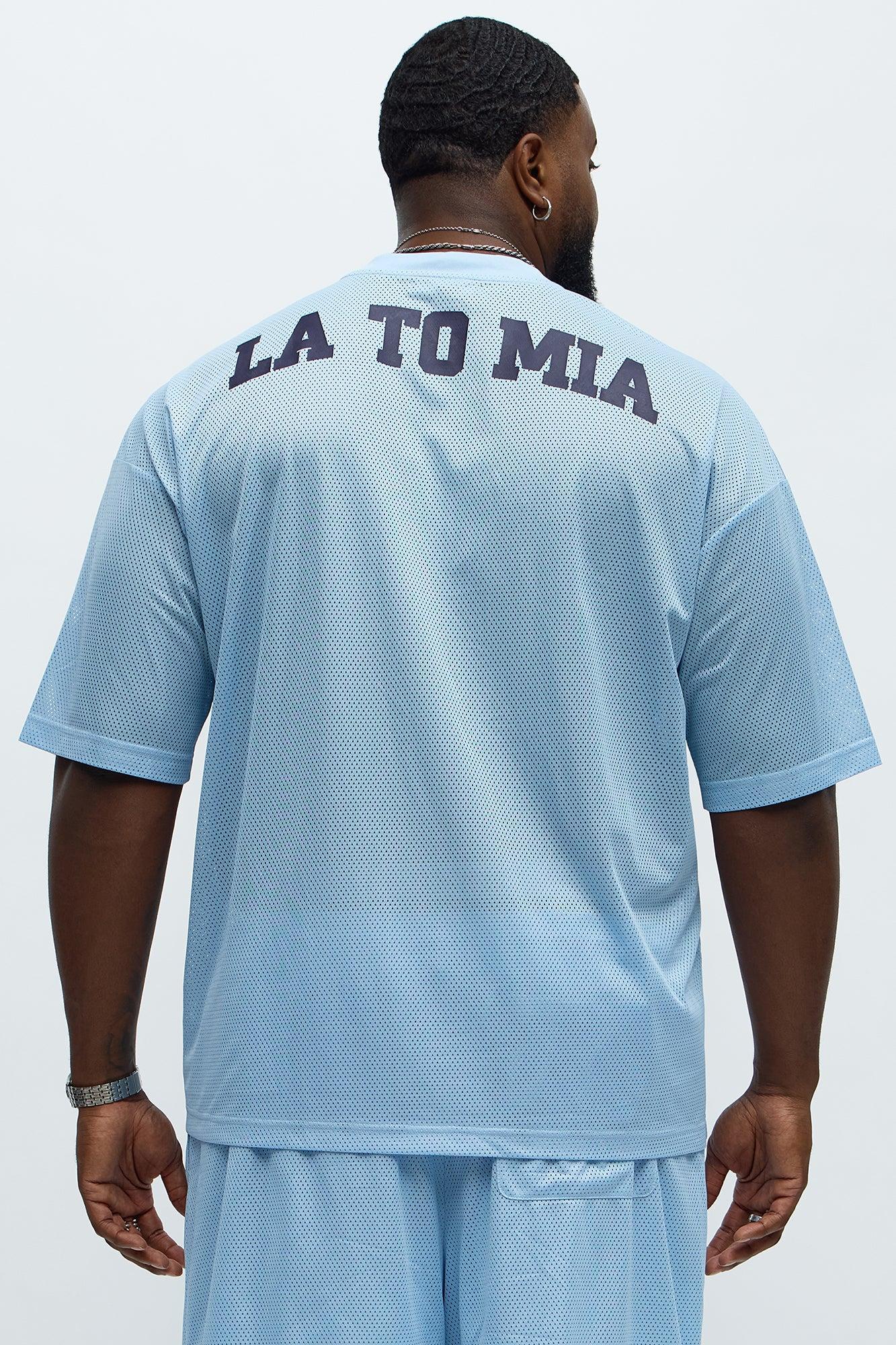 Regular Fit LA To MIA Tshirt - Blue Product Image