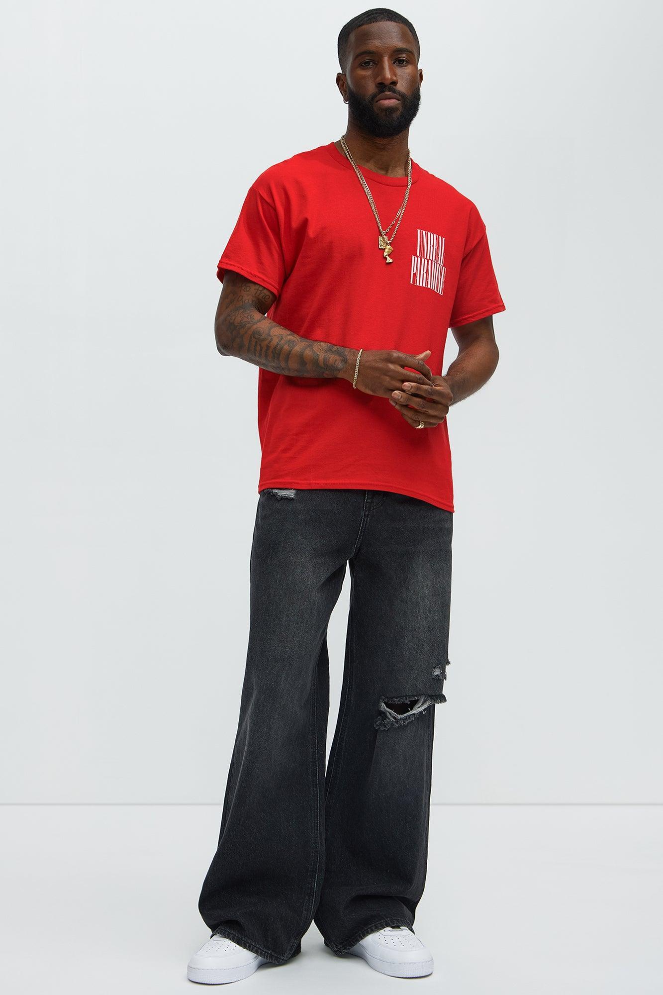 Unreal Paradise Short Sleeve Tee - Red Product Image