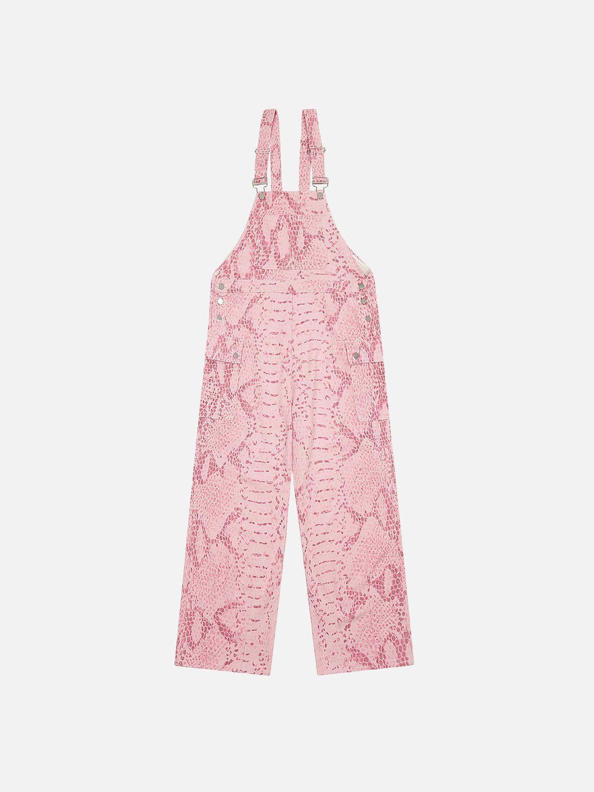 Aelfric Eden Pink Snake Pattern Overalls Product Image