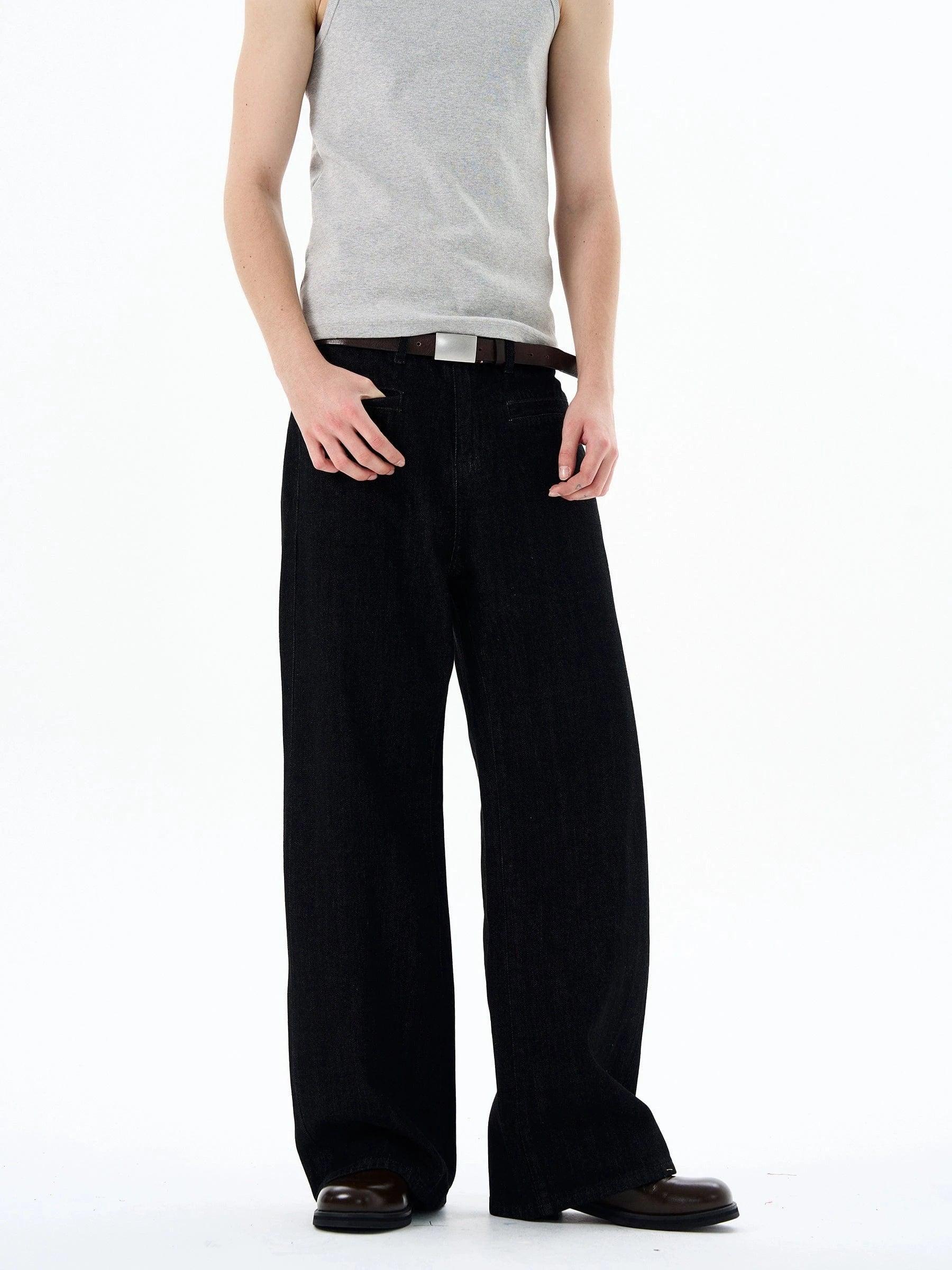 RT No. 19572 BLACK STRAIGHT JEANS Product Image