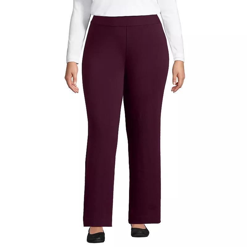 Plus Size Lands' End Starfish Pull-On Straight-Leg Pants, Women's, Size: 1XL, Dark Caramel Product Image