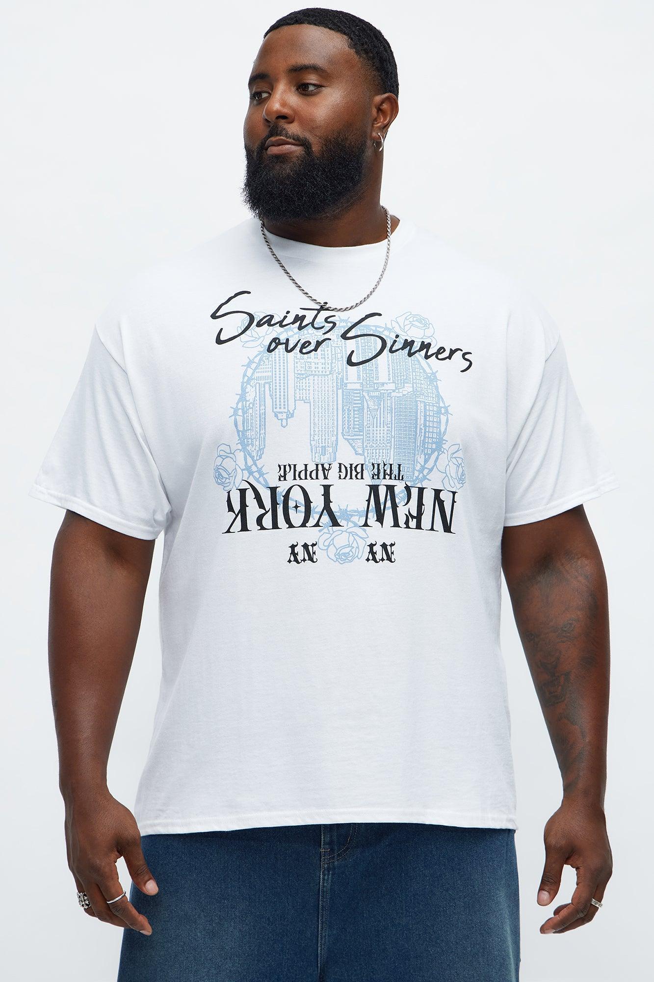 Saints And Sinners NYC Oversized Short Sleeve Tee - White Product Image