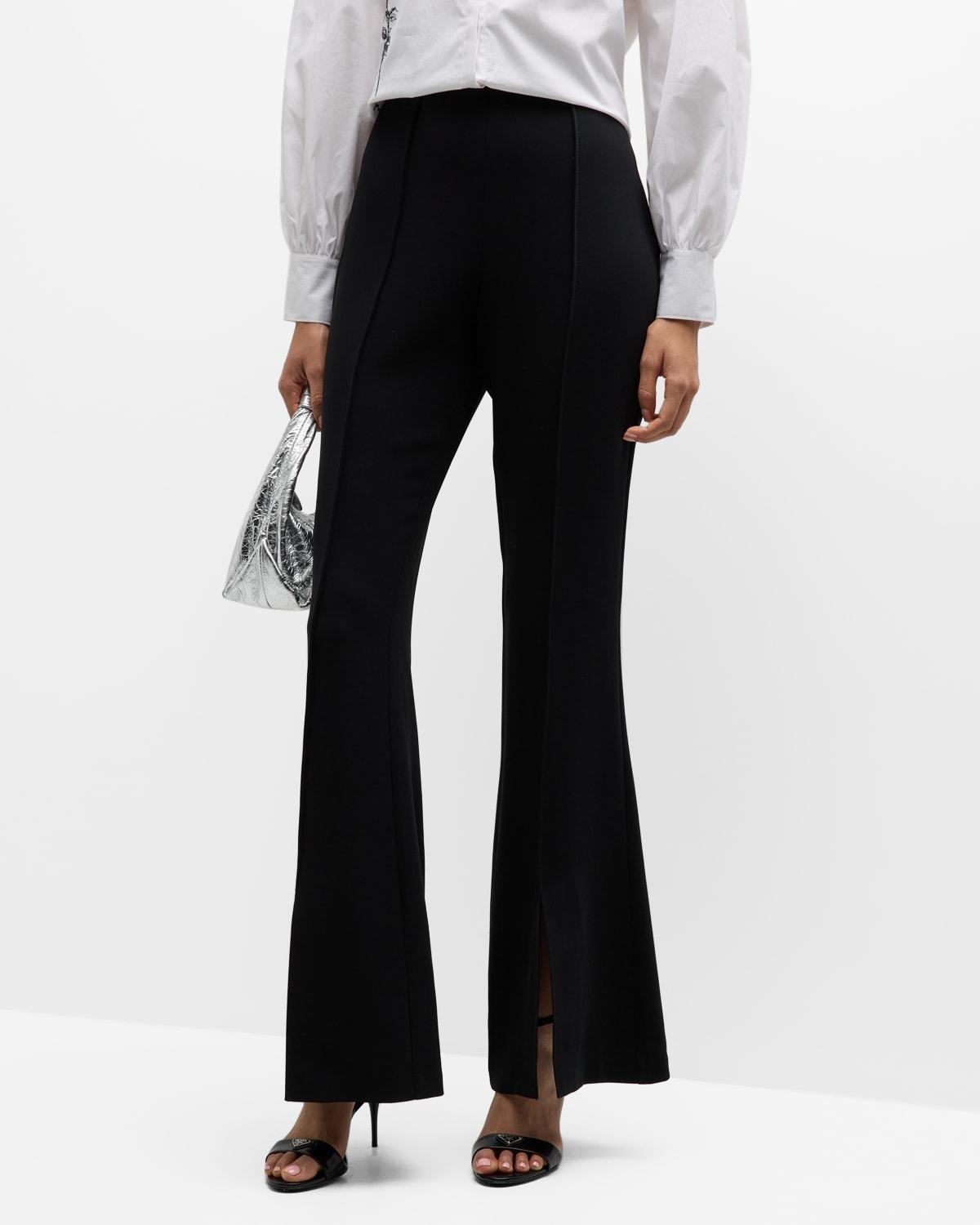 Womens Billie High-Rise Wide-Leg Split-Hem Pants Product Image