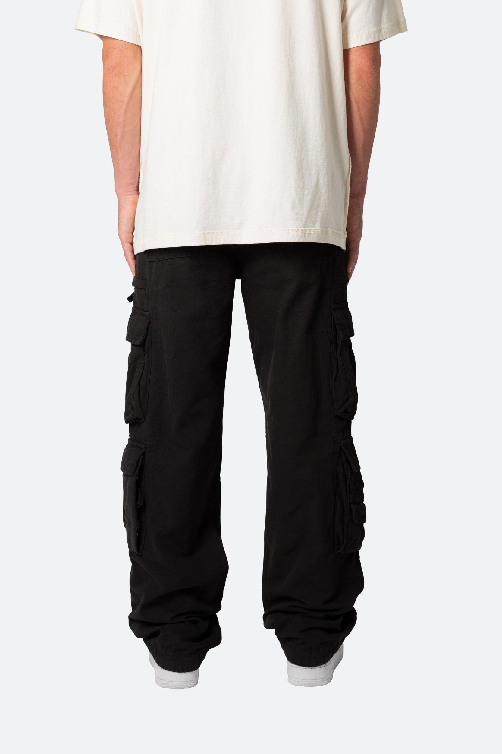 Military Cargo Pants - Black Product Image