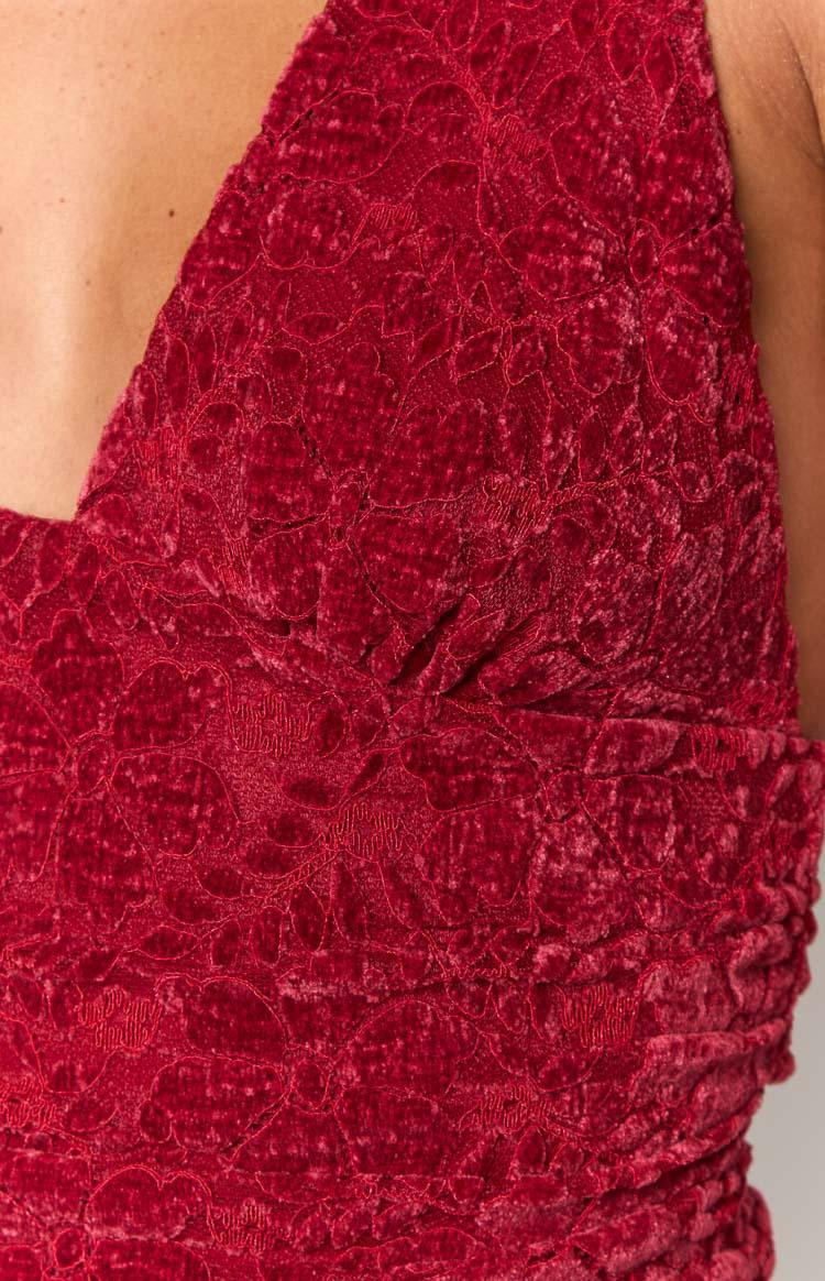 Clancy Red Velvet Crop Top Girls Product Image
