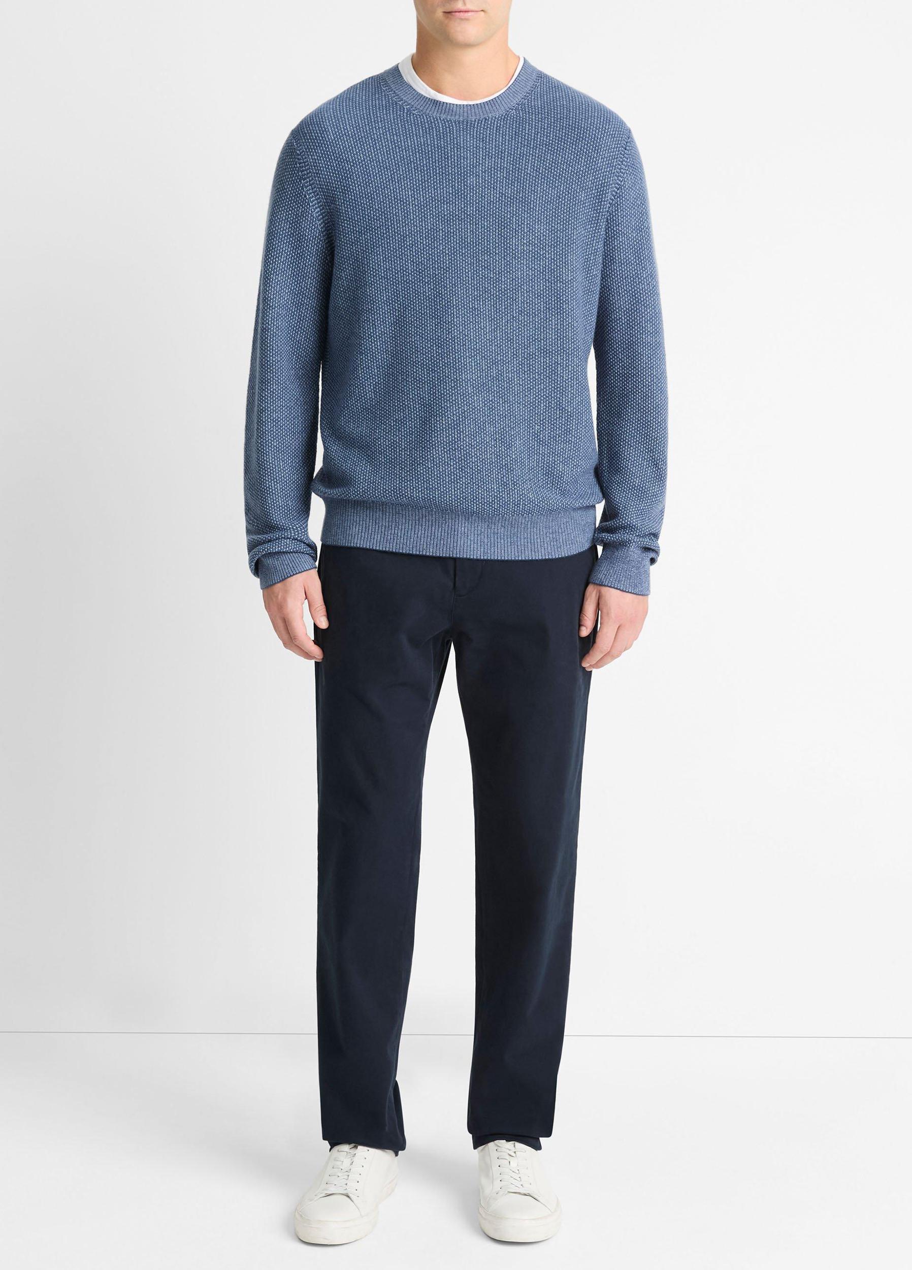Geo-Jacquard Wool-Blend Crew Neck Sweater Product Image