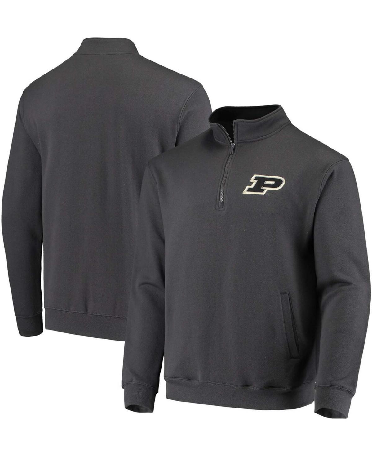 Mens Colosseum Heathered Gray Northwestern Wildcats Tortugas Team Logo Quarter-Zip Jacket Product Image
