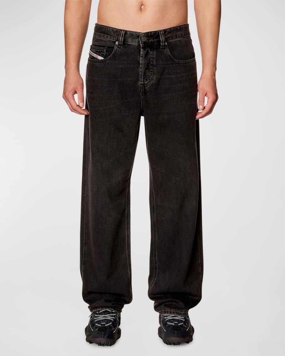 Diesel 2001 D-Macro Straight Fit Jeans in Black Denim Product Image
