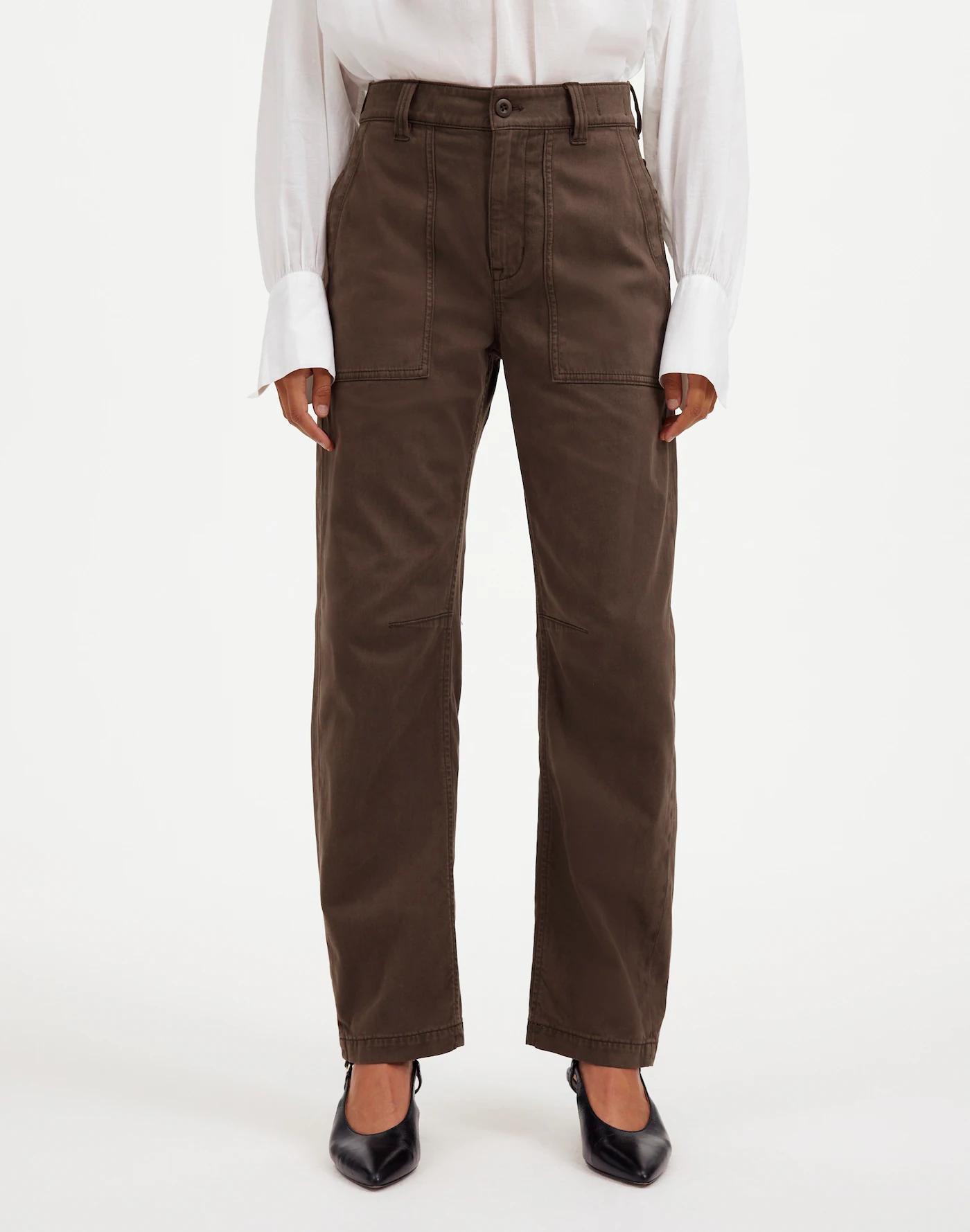 Darted Barrel-Leg Pants Product Image