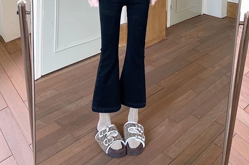 High Rise Cropped Flared Jeans Product Image