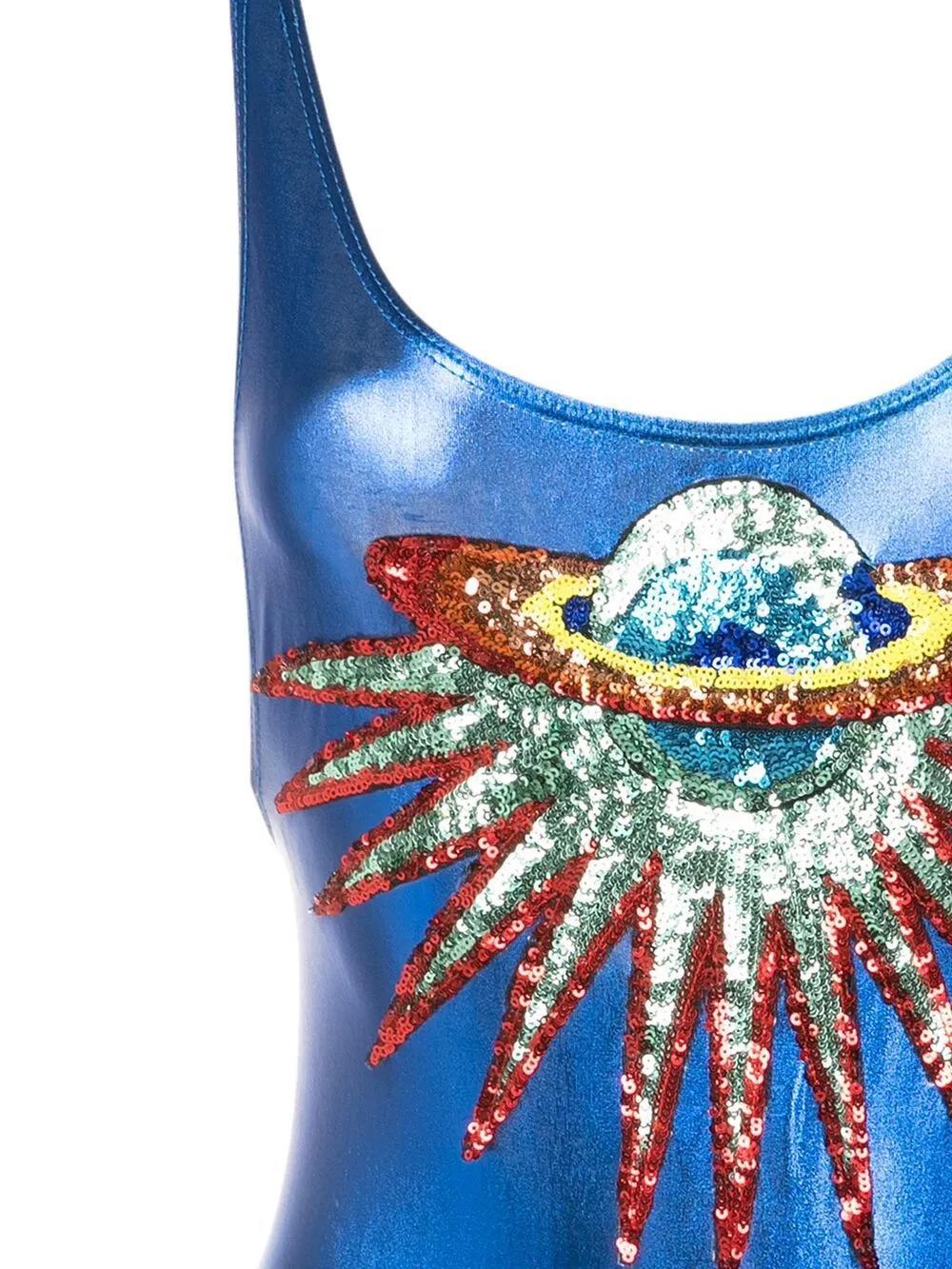 planet-embellished metallic one-piece Product Image