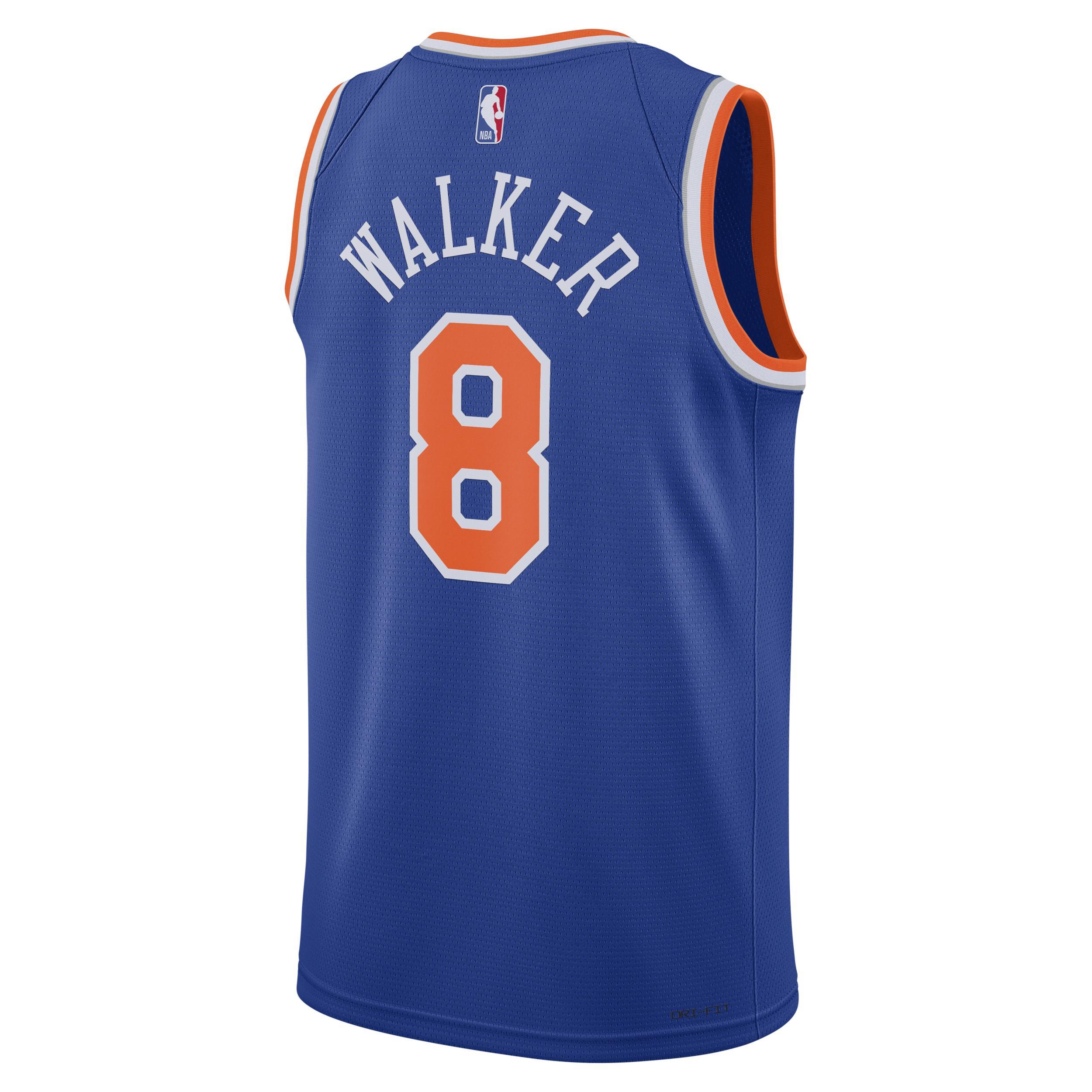 Mens and Womens Nike Kemba Walker Blue New York Knicks Swingman Jersey - Icon Edition - Blue Product Image