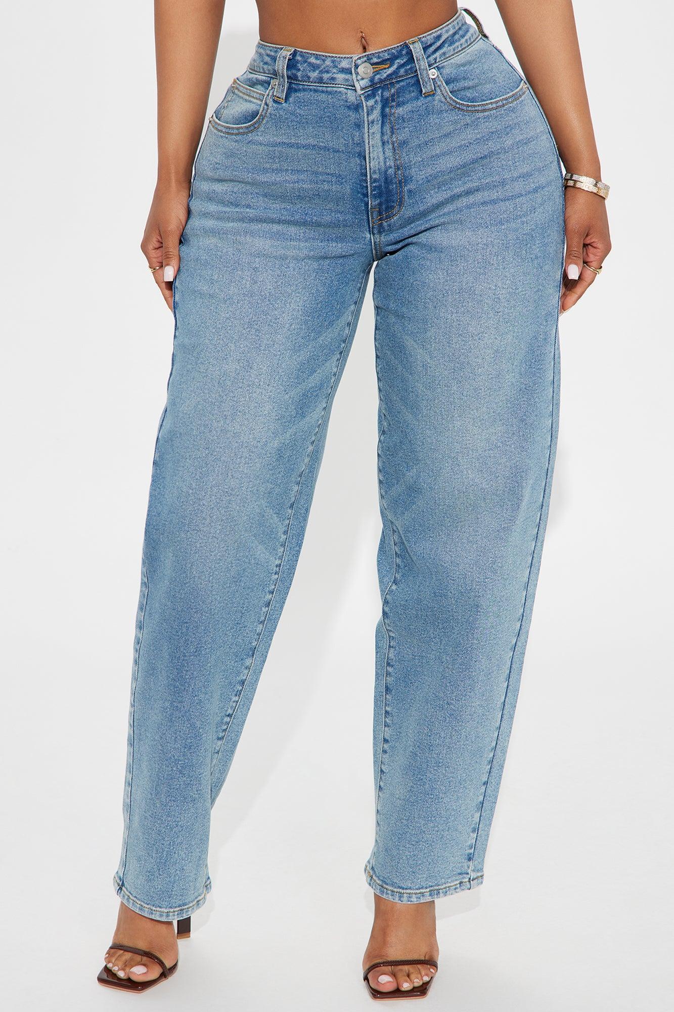 All Day Basic Barrel Leg Jeans - Medium Wash Product Image