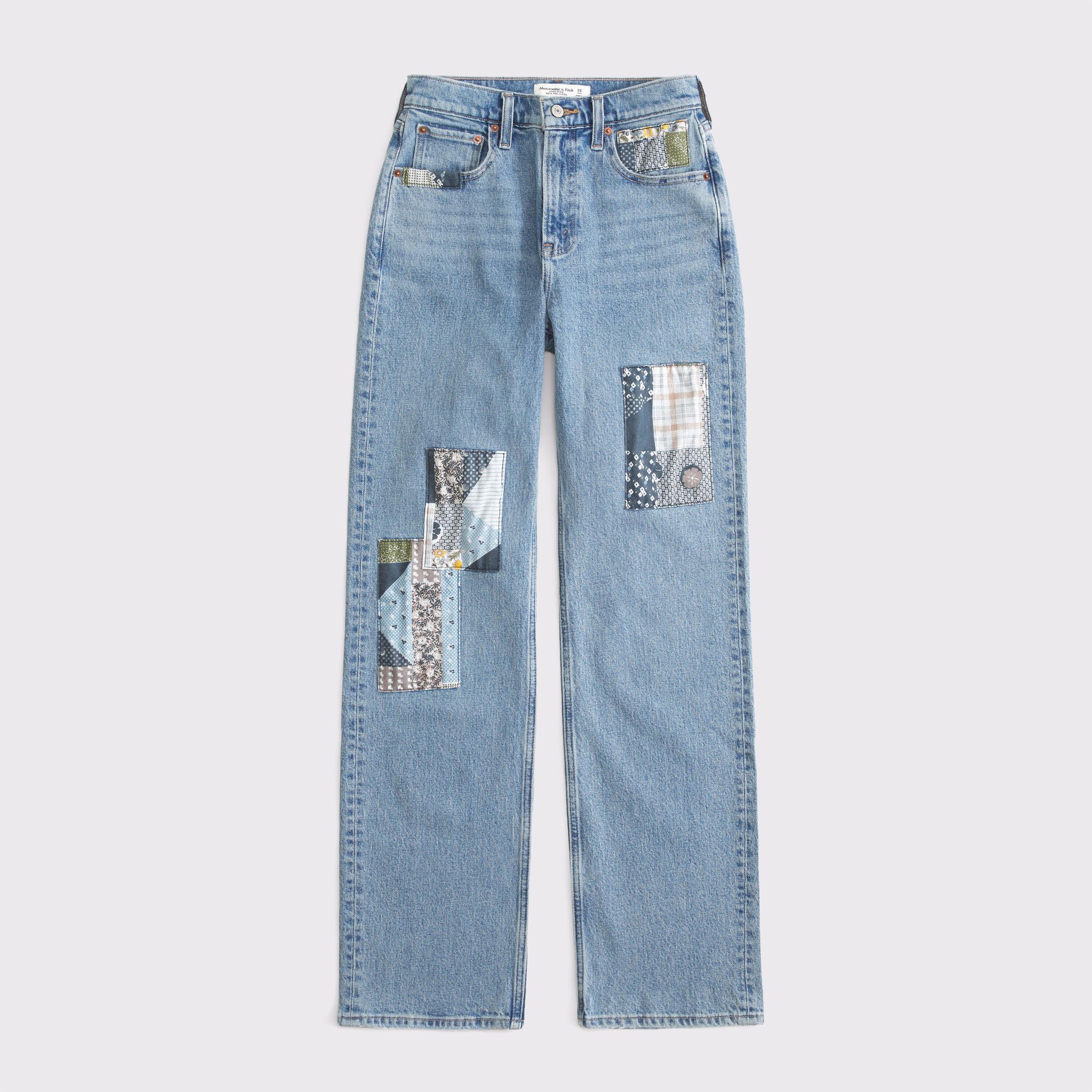 High Rise 90s Relaxed Patchwork Jean Product Image