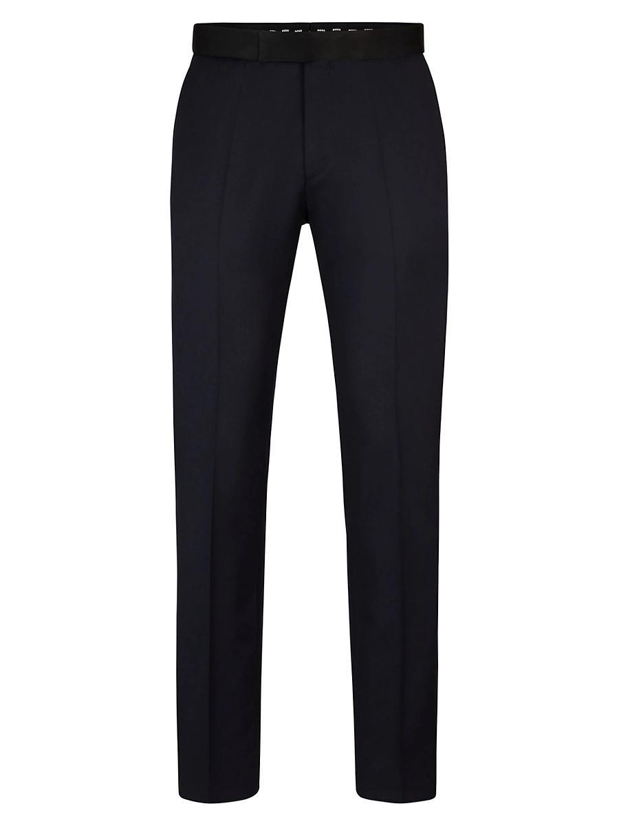 Mens Tuxedo Trousers in Virgin-Wool Serge Product Image
