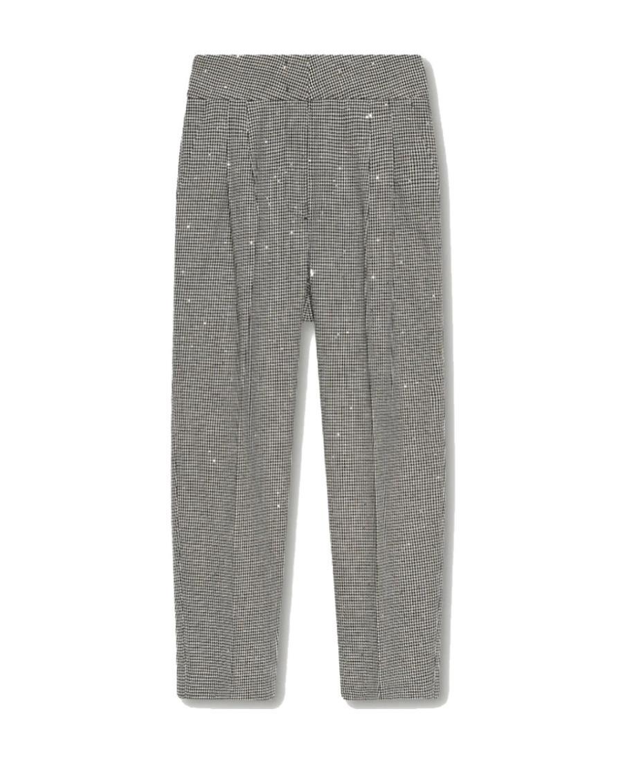 FABIANA FILIPPI Houndstooth Pleated Casual Pants In Gray Product Image