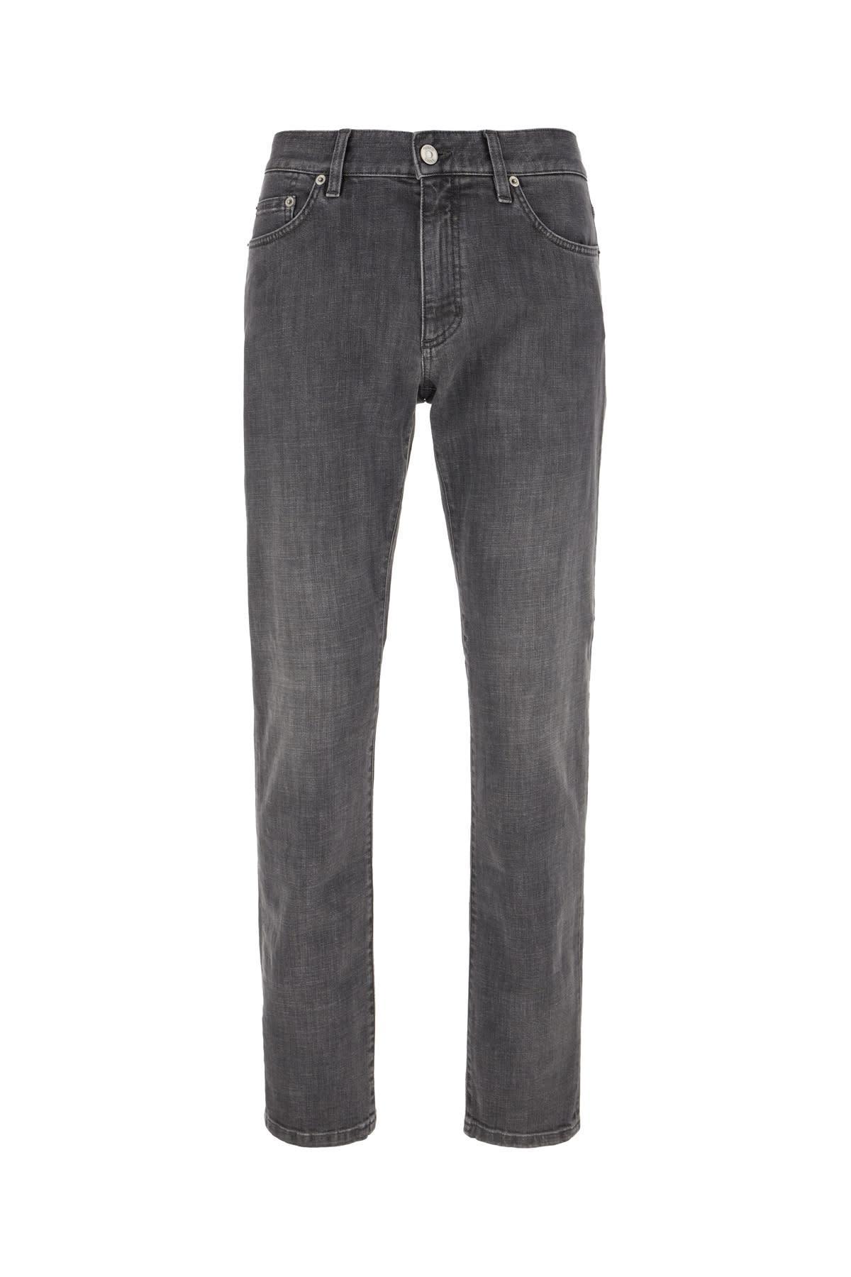 ZEGNA Grey Stretch Denim Jeans In Roccia Light Black Product Image