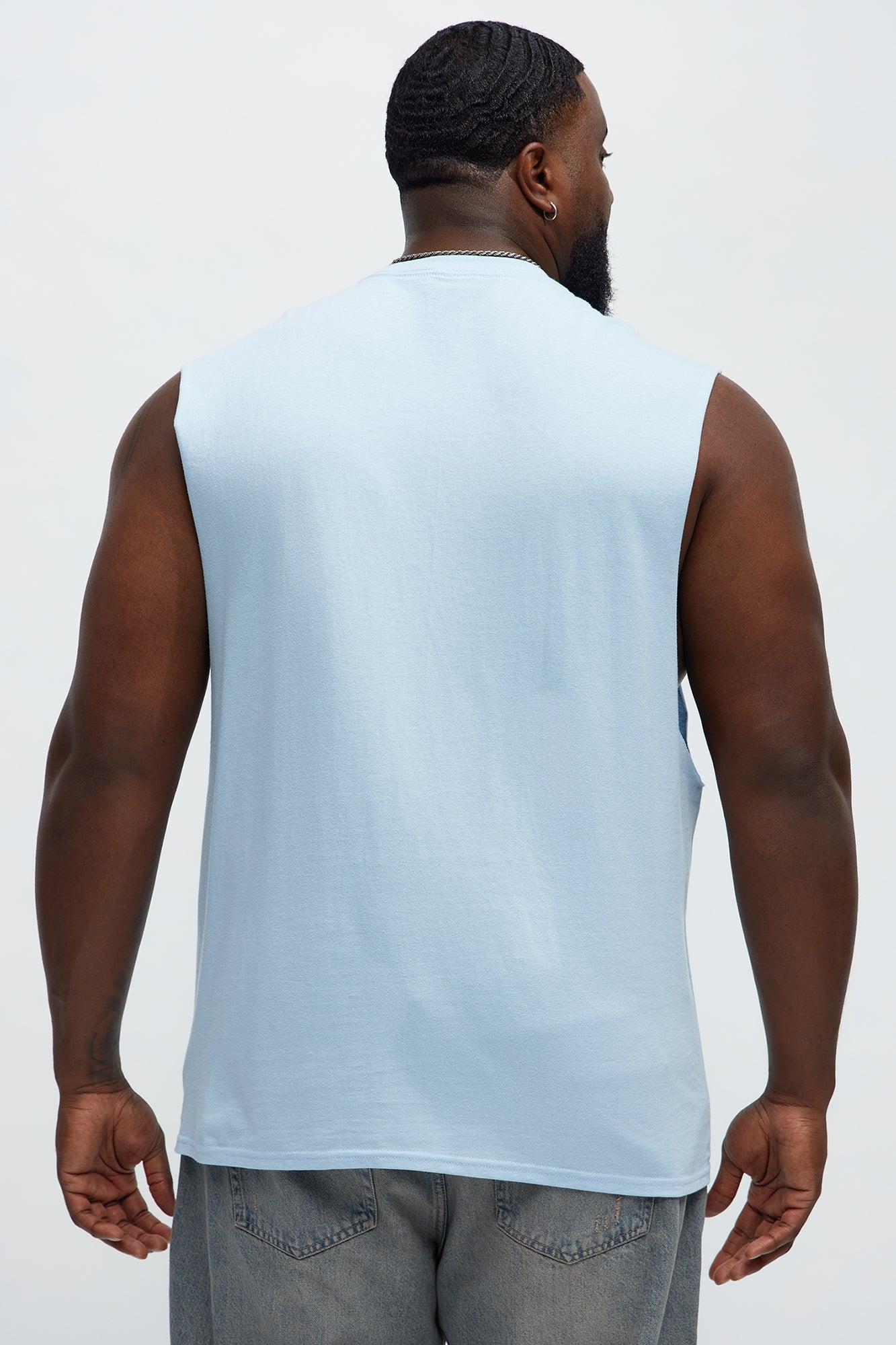 Equipped By God Muscle Tee - Light Blue Product Image