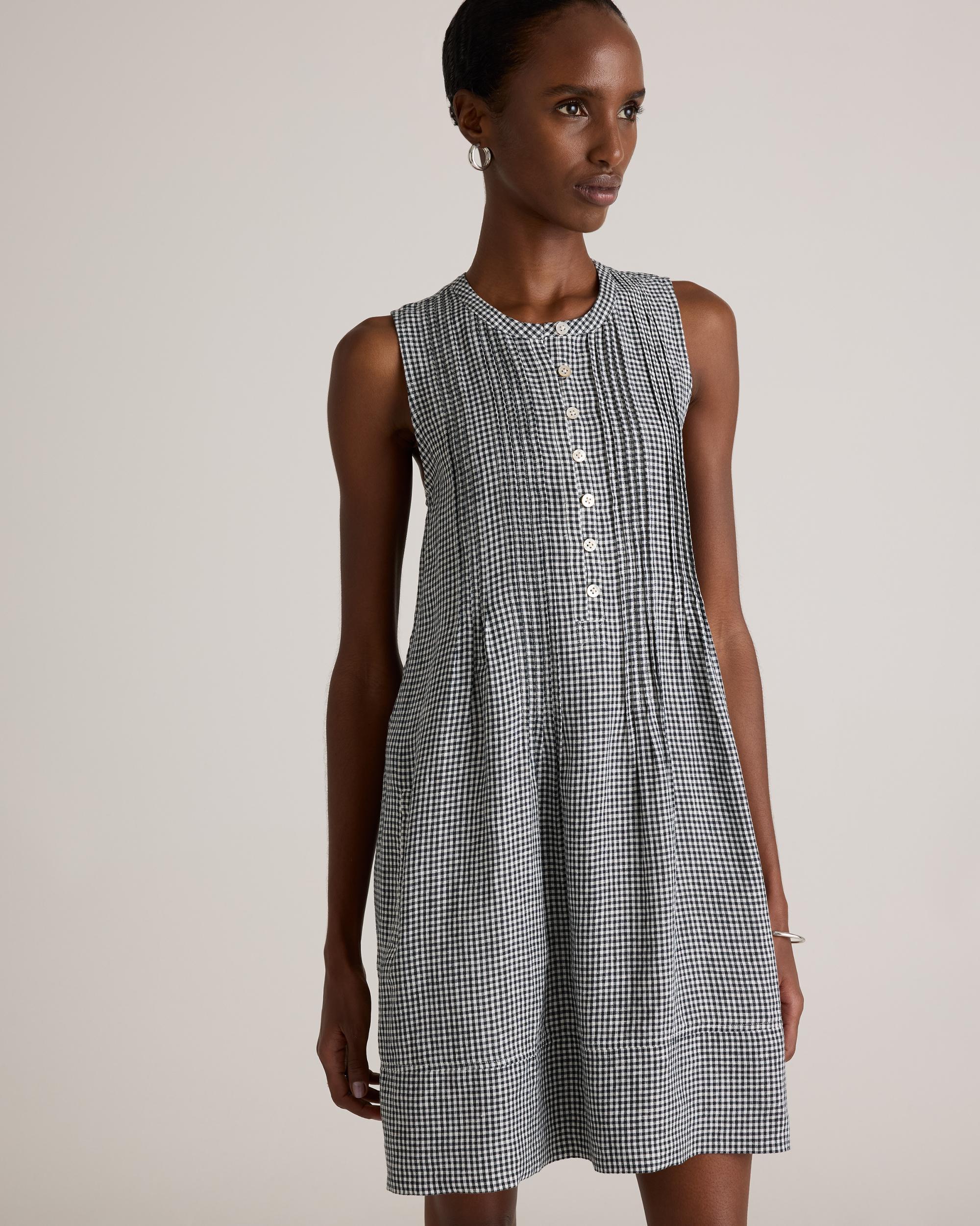 Quince | Women's 100% European Linen Sleeveless Swing Dress Product Image