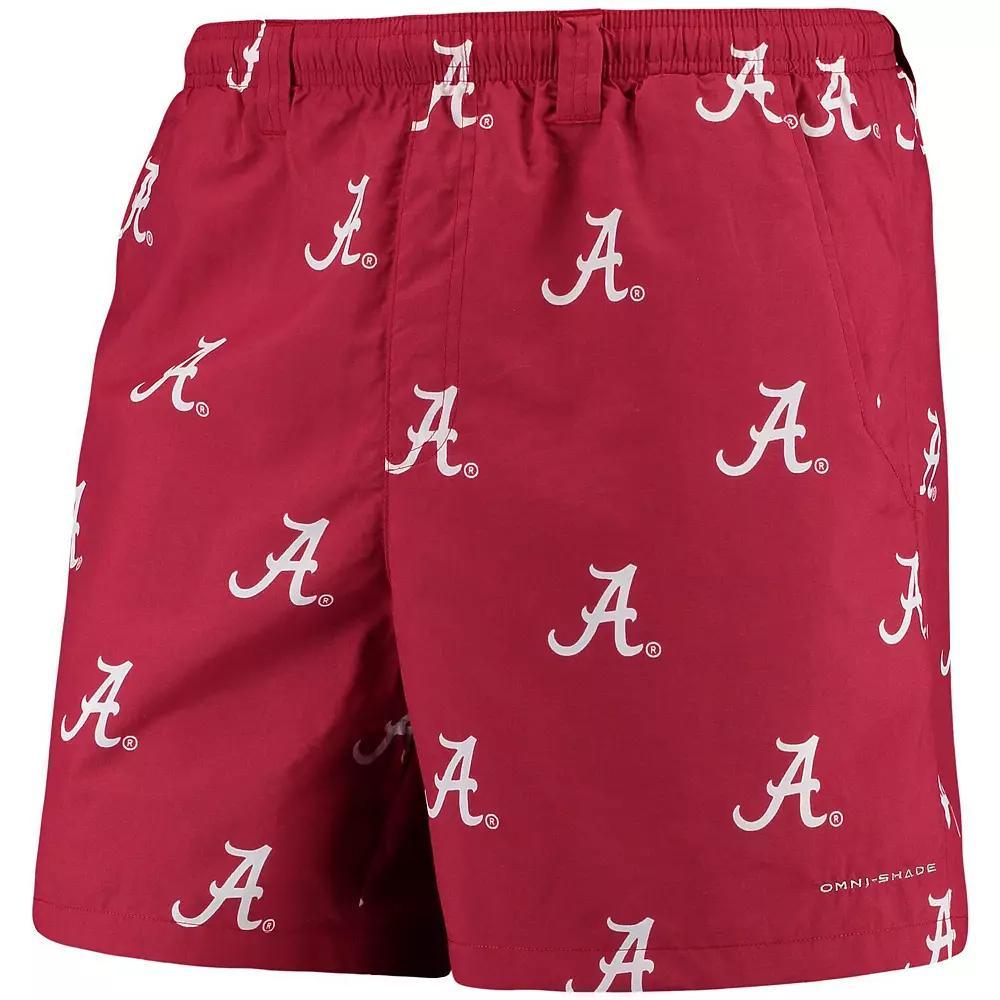 Men's Columbia Crimson Alabama Crimson Tide PFG Backcast II Omni-Shade Hybrid Shorts, Size: Large, Red Product Image