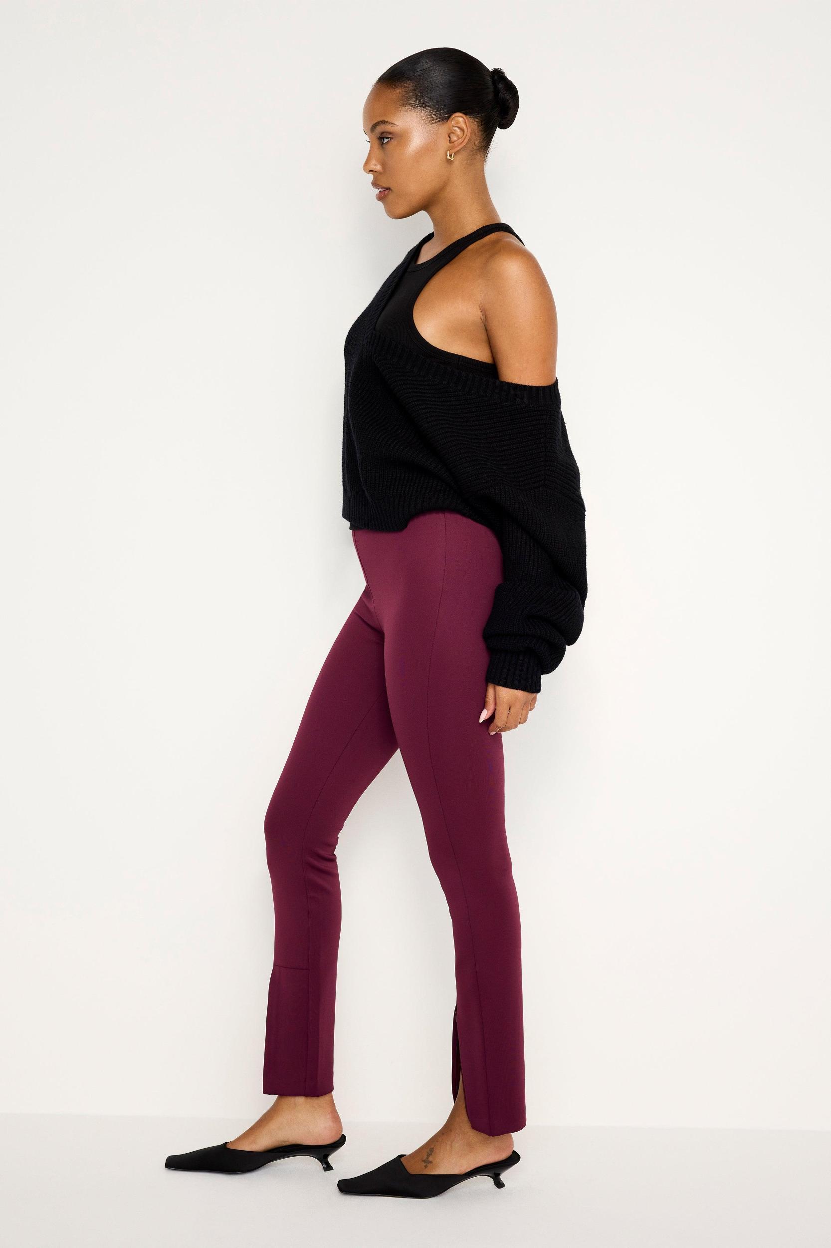 SCUBA PULL-ON SLIM TROUSERS | OXBLOOD002 Product Image