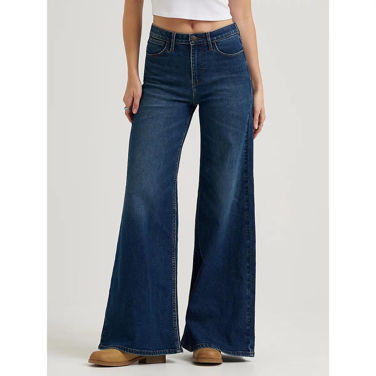 Women's High Rise Wide Leg Jean | Women's JEANS | Wrangler® Product Image