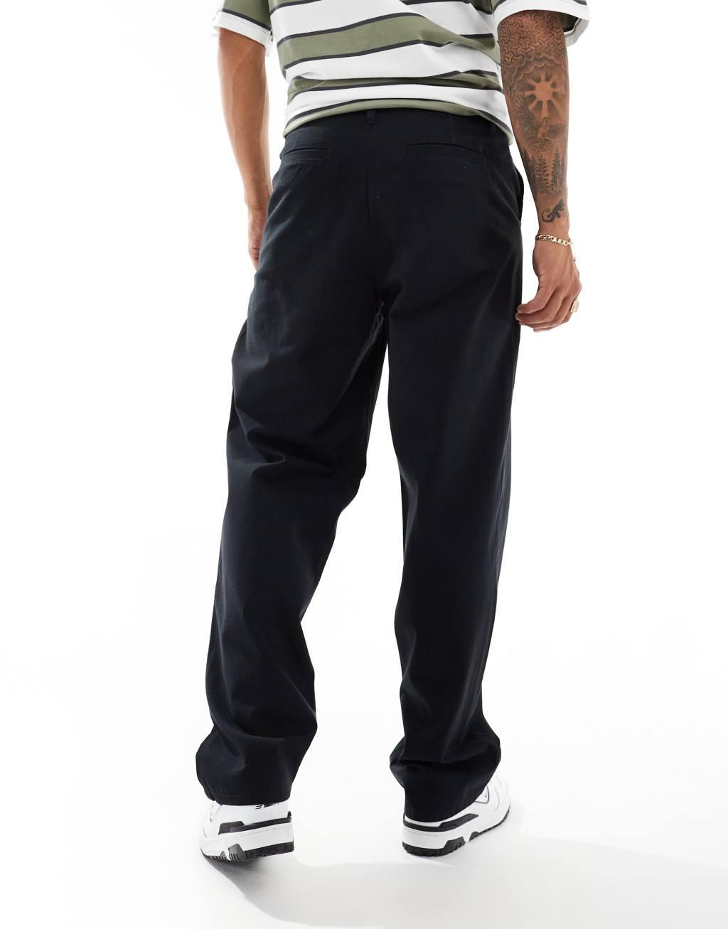 ASOS DESIGN baggy pants in black Product Image