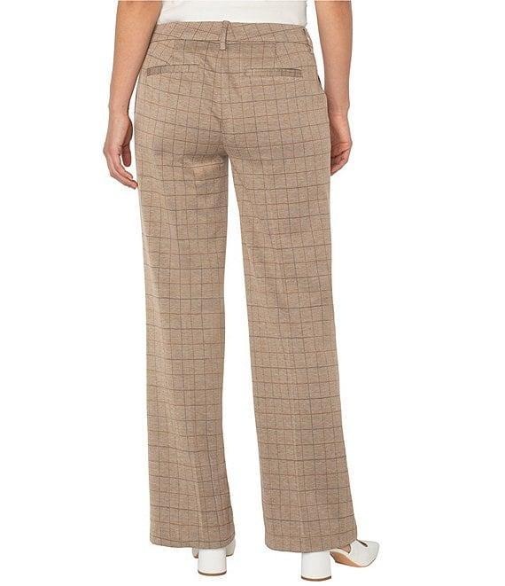 Liverpool Los Angeles Kelsey Jacquard Grid Check Wide Leg Coordinating Pants Product Image