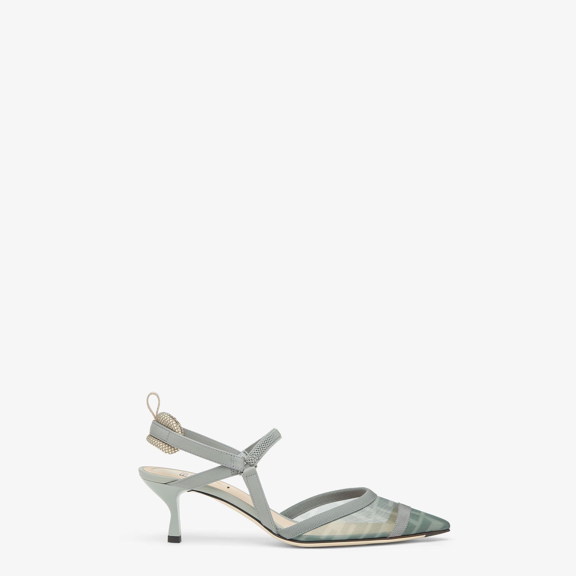 Colibrì LiteMatcha green FF mesh medium-heeled slingbacks Product Image