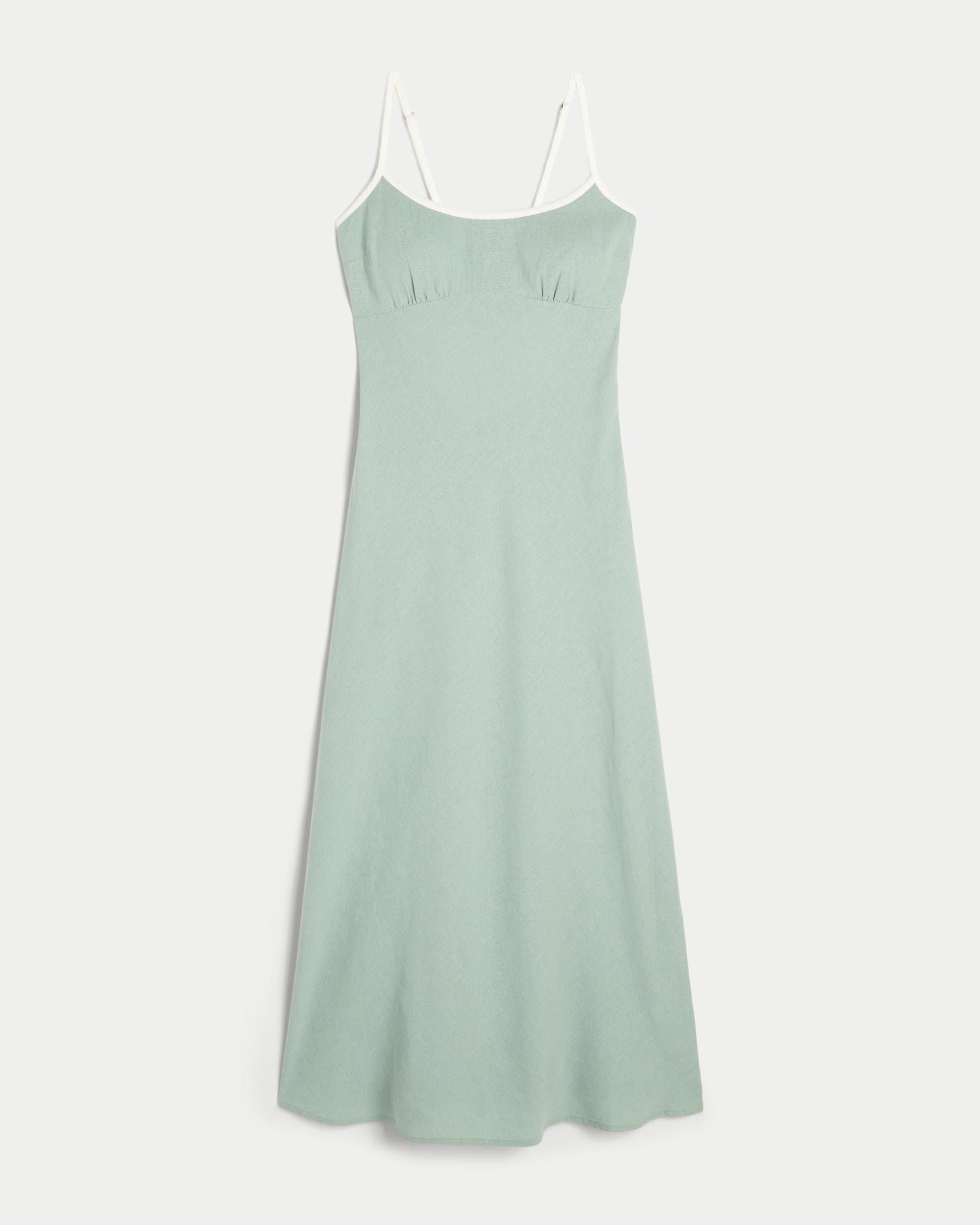 Linen-Blend Maxi Dress Product Image