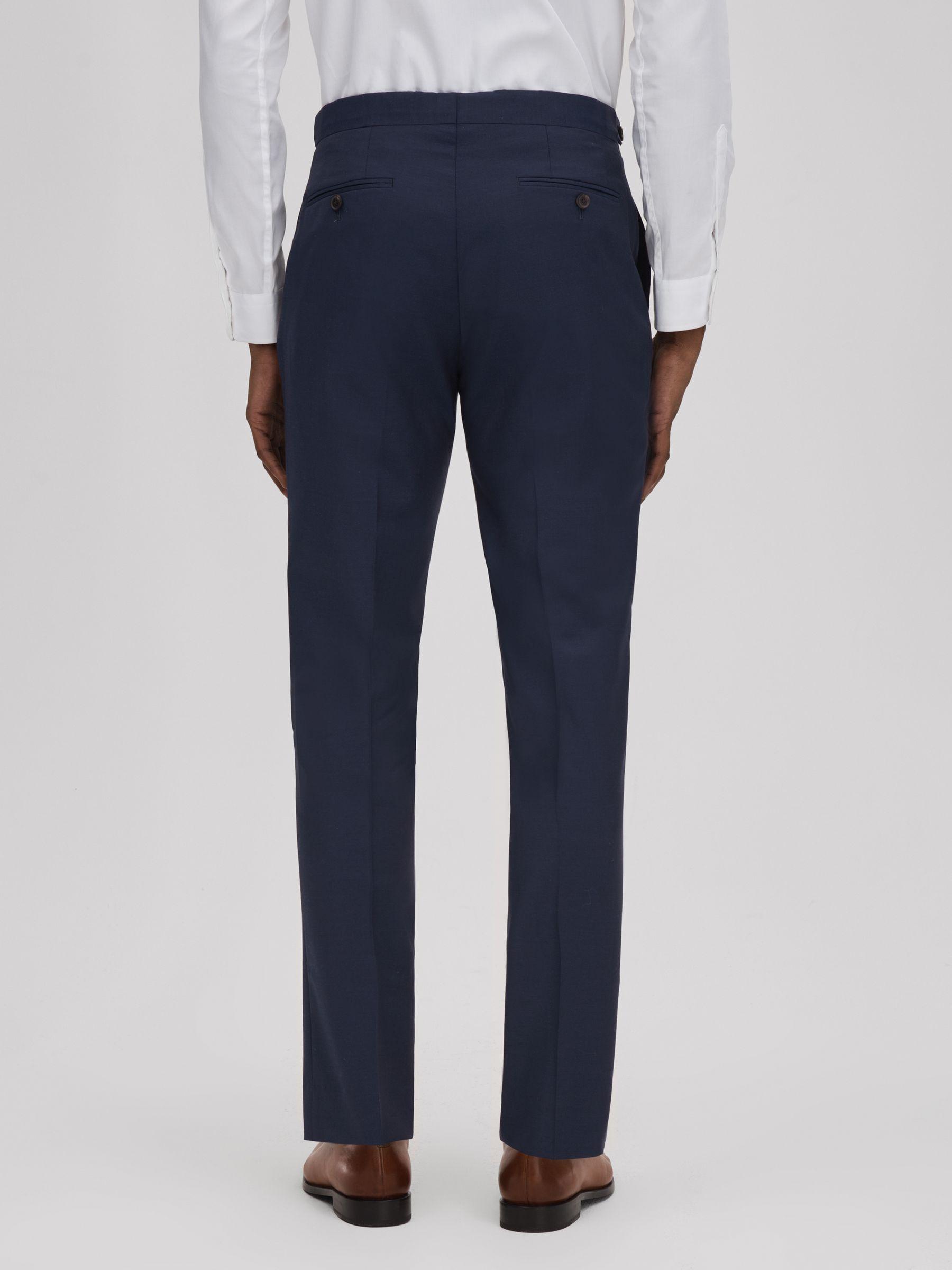 Destiny Navy Wool Side Adjuster Regular Fit Trousers Product Image