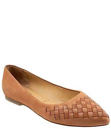Trotters Estee Woven Nubuck Suede Flats Product Image