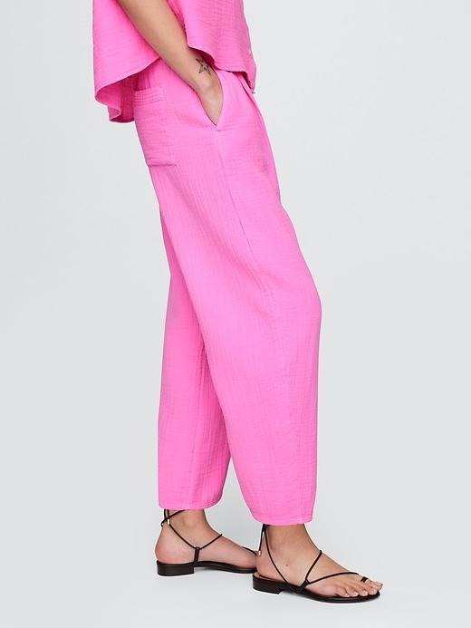 Cotton Gauze Easy Barrel Pants Product Image