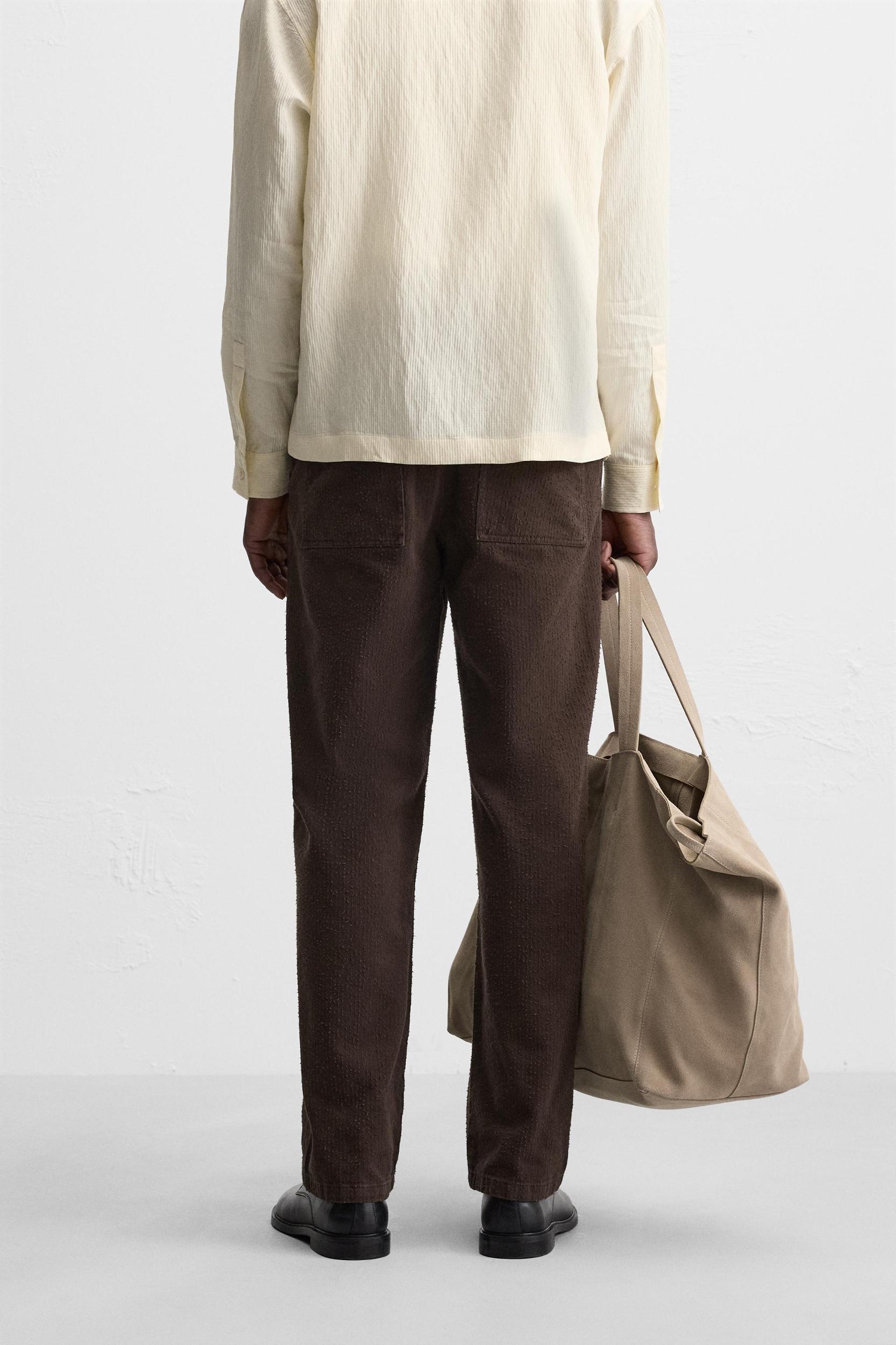 STRUCTURED STRAIGHT FIT PANTS Product Image