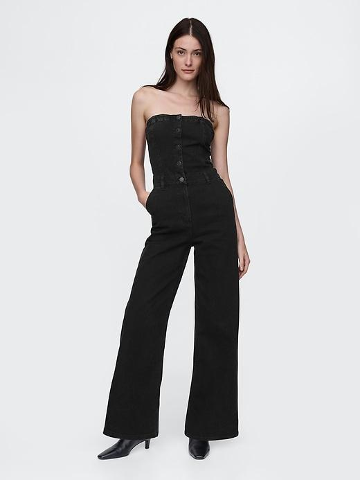 Strapless Denim Jumpsuit Product Image