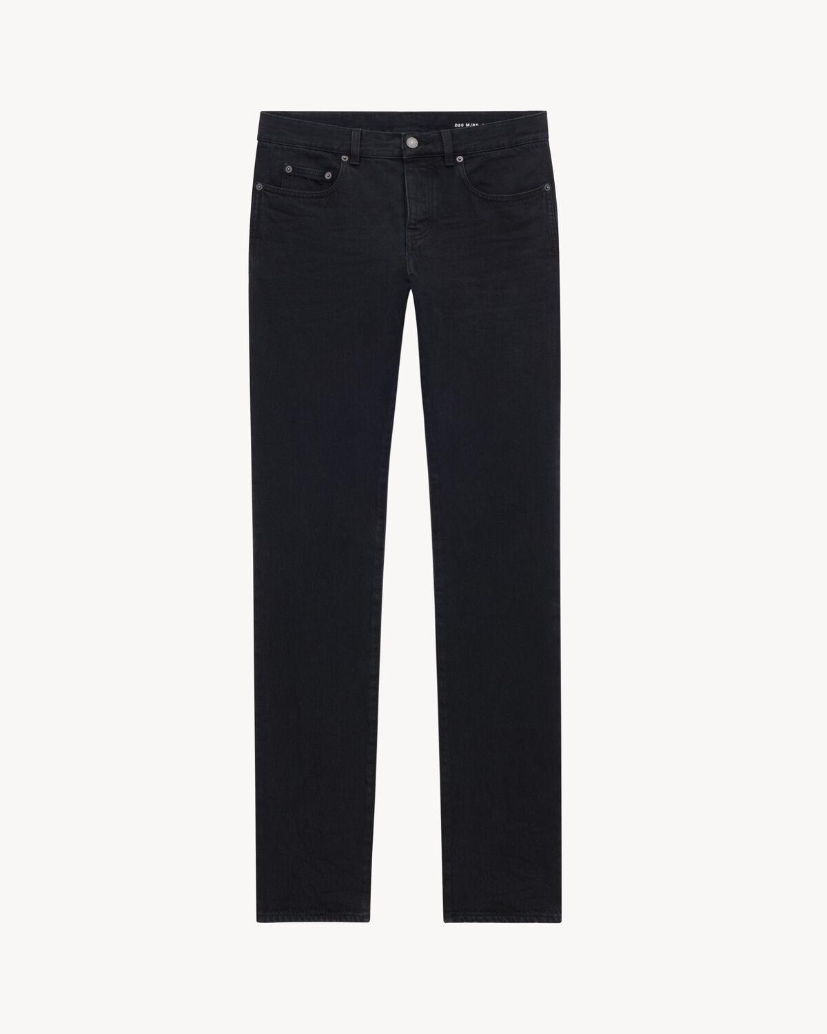 relaxed slim jeans in carbon black denim Product Image