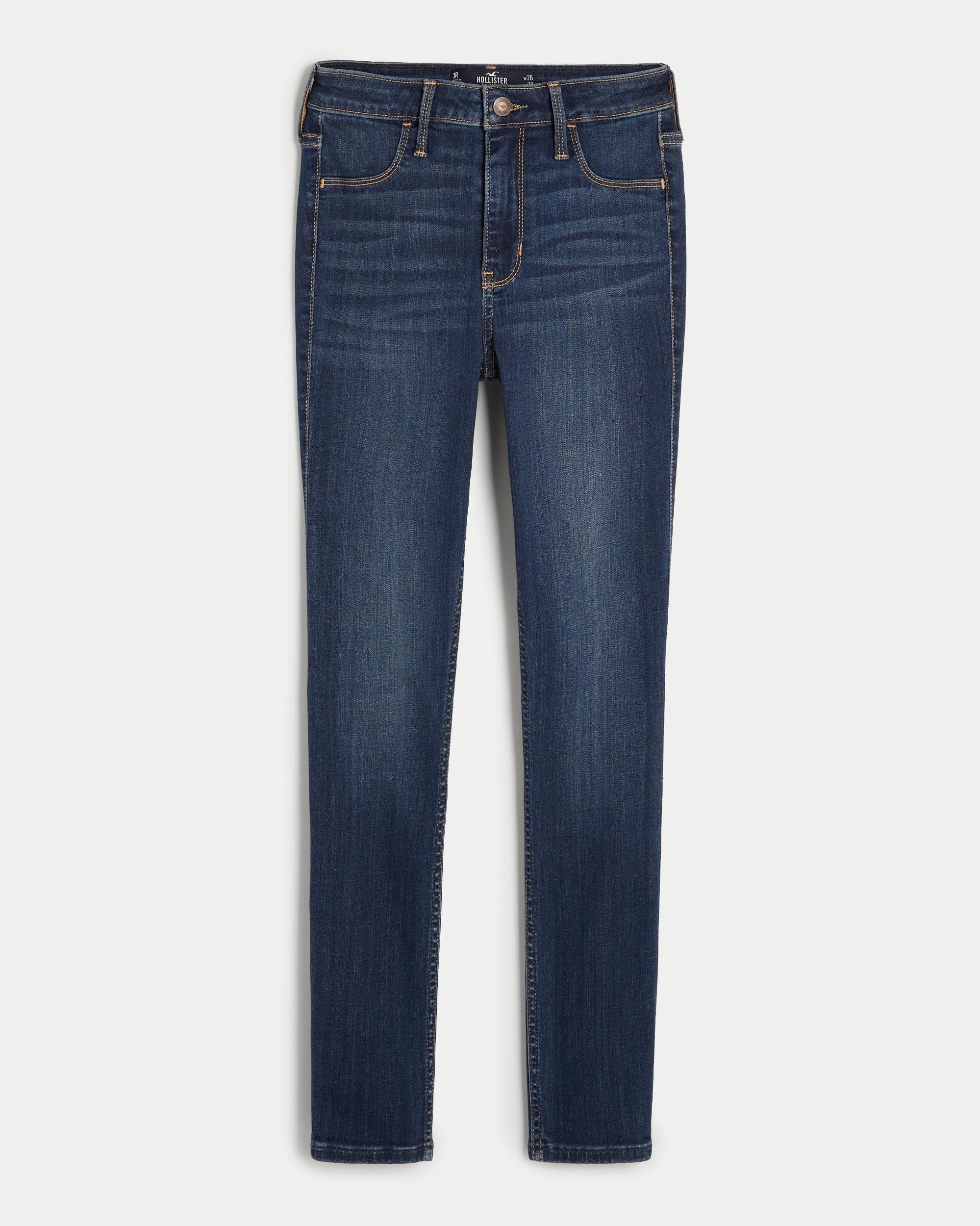 High-Rise Medium Wash Jean Leggings Product Image