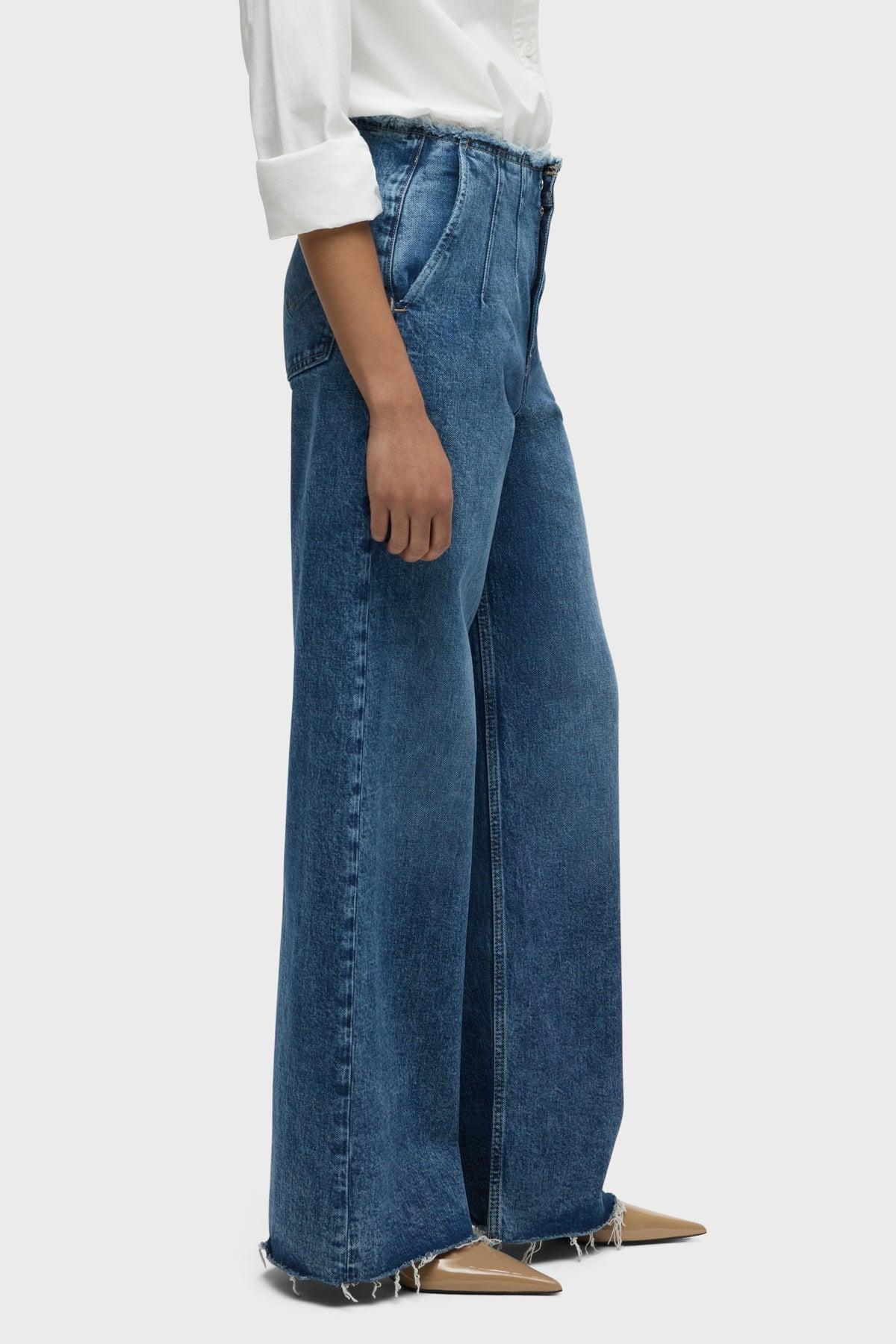 James High-Rise Darted Wide Leg Petite Jean Female Product Image