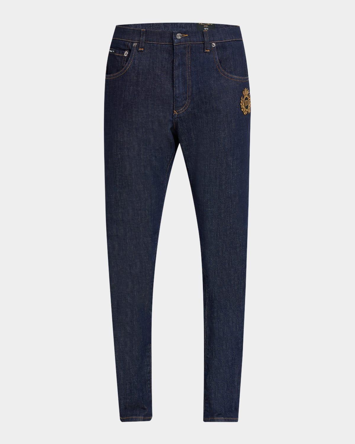 Mens Slim-Fit Emblem Jeans Product Image