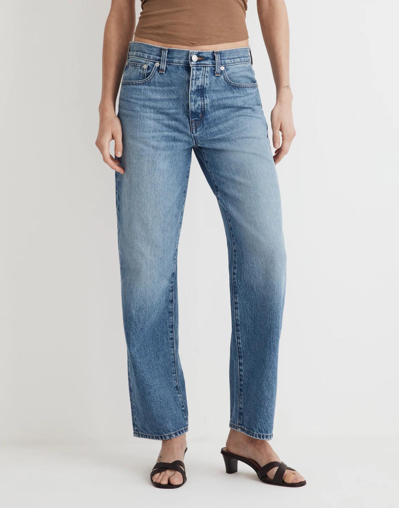 Low-Slung Straight Jeans in Seville Wash Product Image