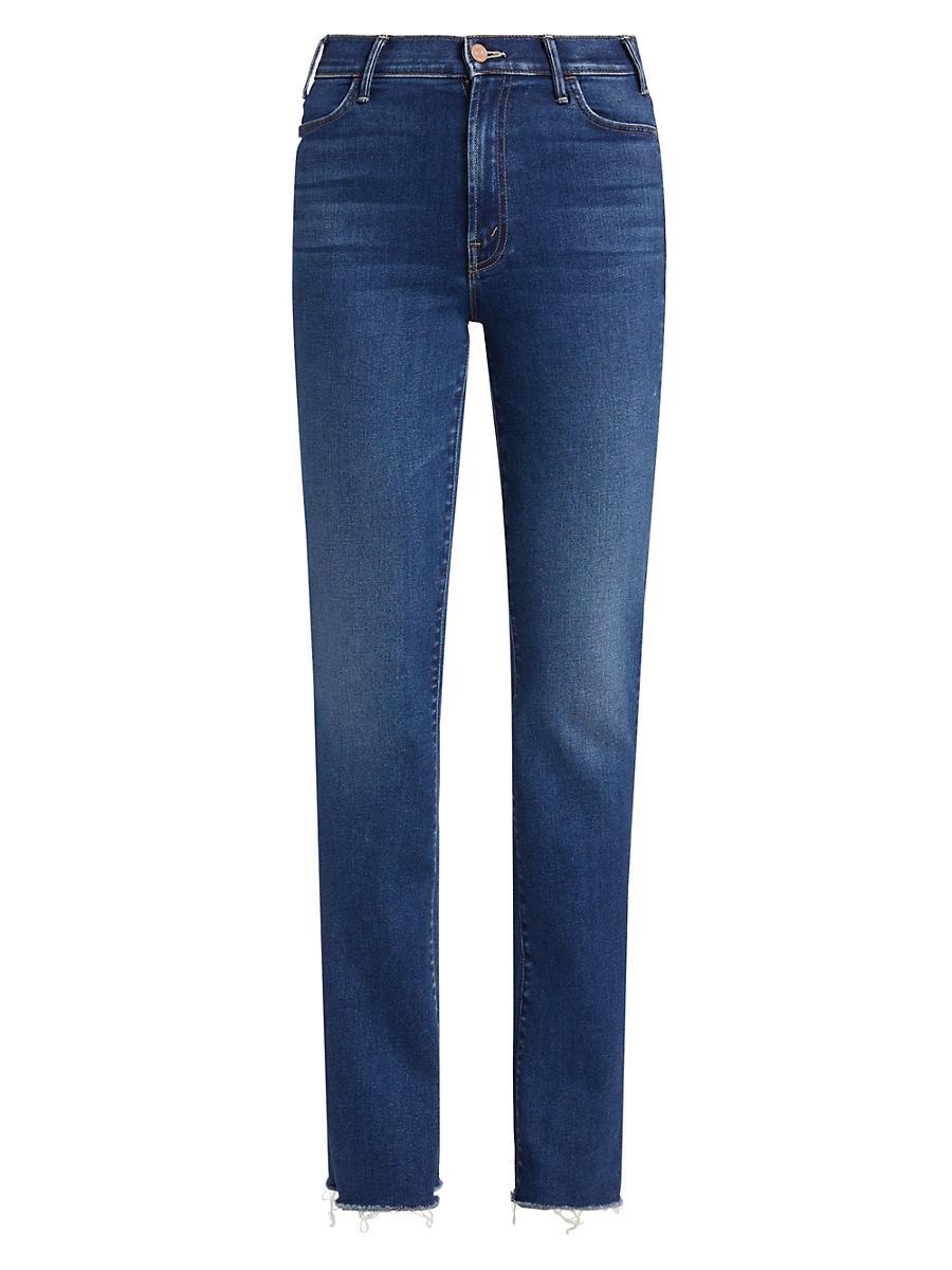 Womens The Hustler Heel Fray Slim Jeans Product Image
