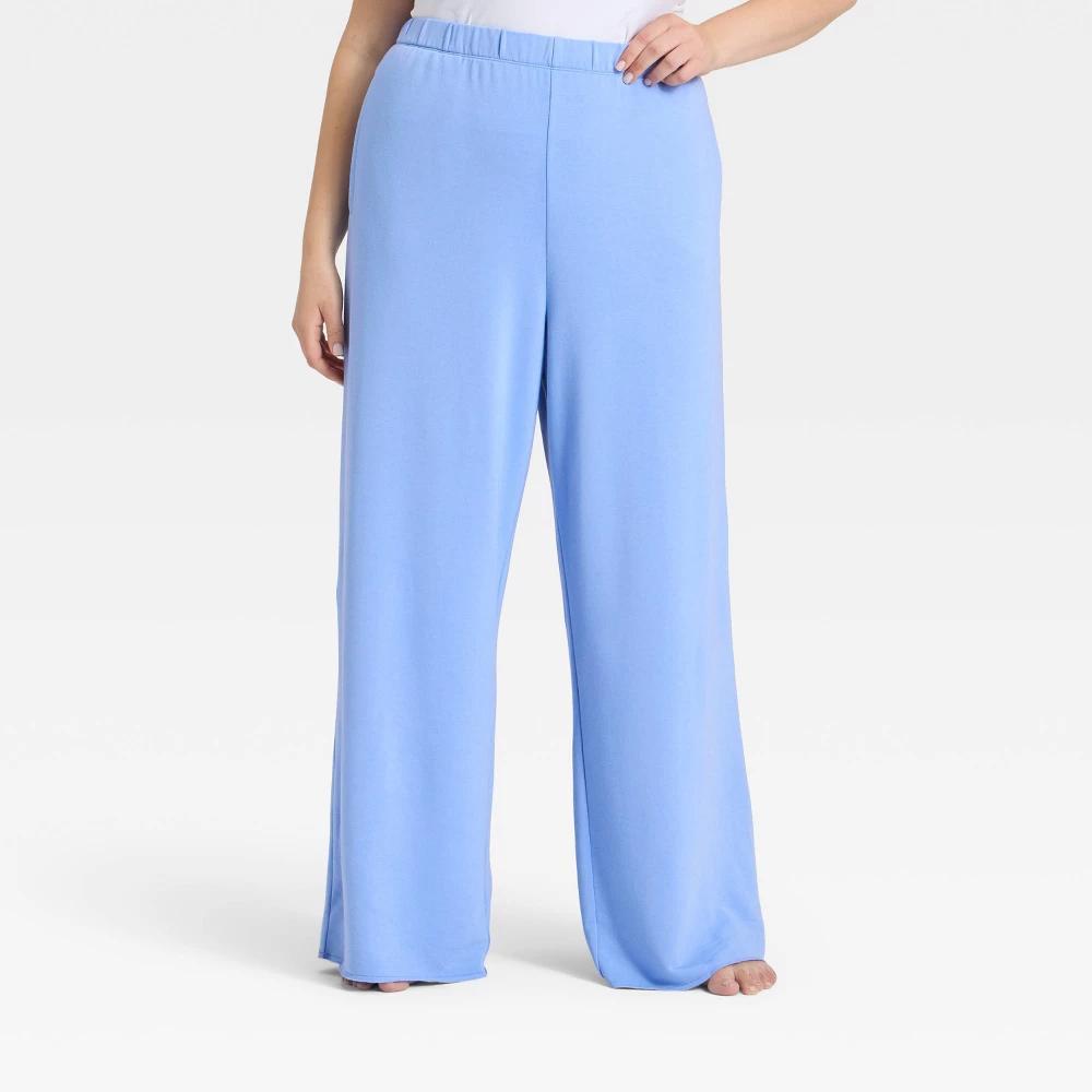Women's French Terry Fleece Wide Leg Lounge Pants - Wild Fable™ Product Image