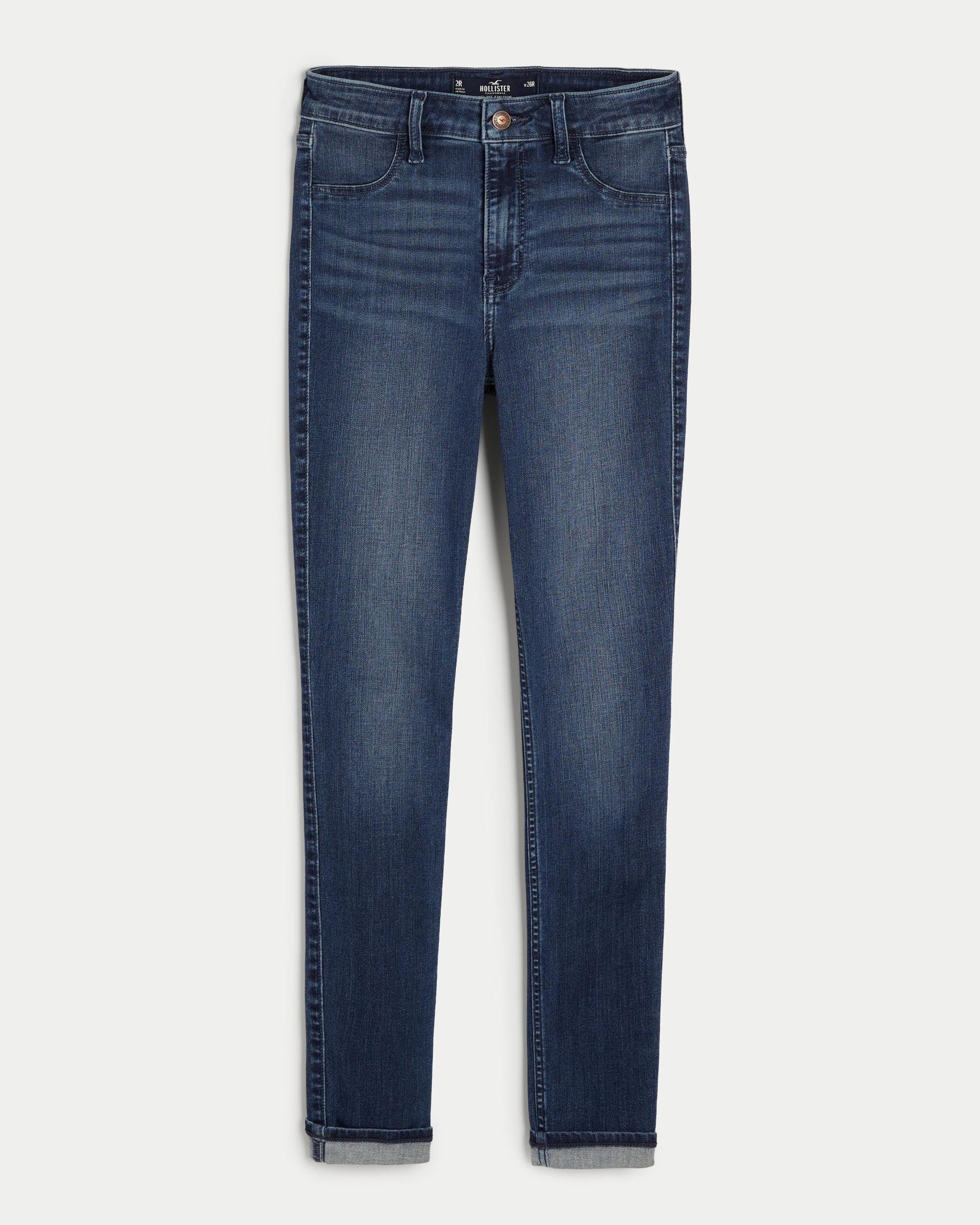 High-Rise Dark Wash Jean Leggings Product Image