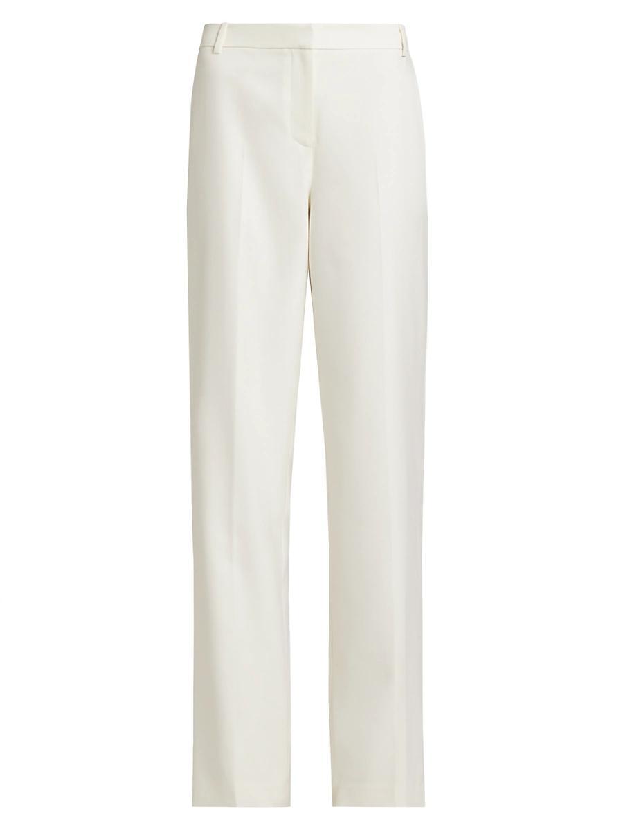 Womens Misty Wool-Blend High-Rise Straight-Leg Pants Product Image