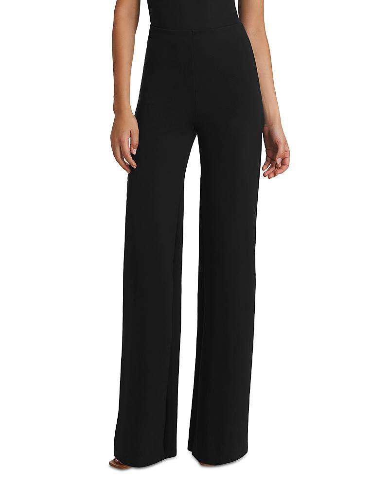 Womens Neoprene Wide-Leg Pants Product Image