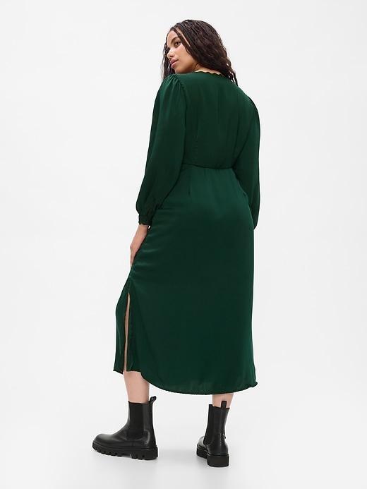Satin Empire Midi Dress Product Image