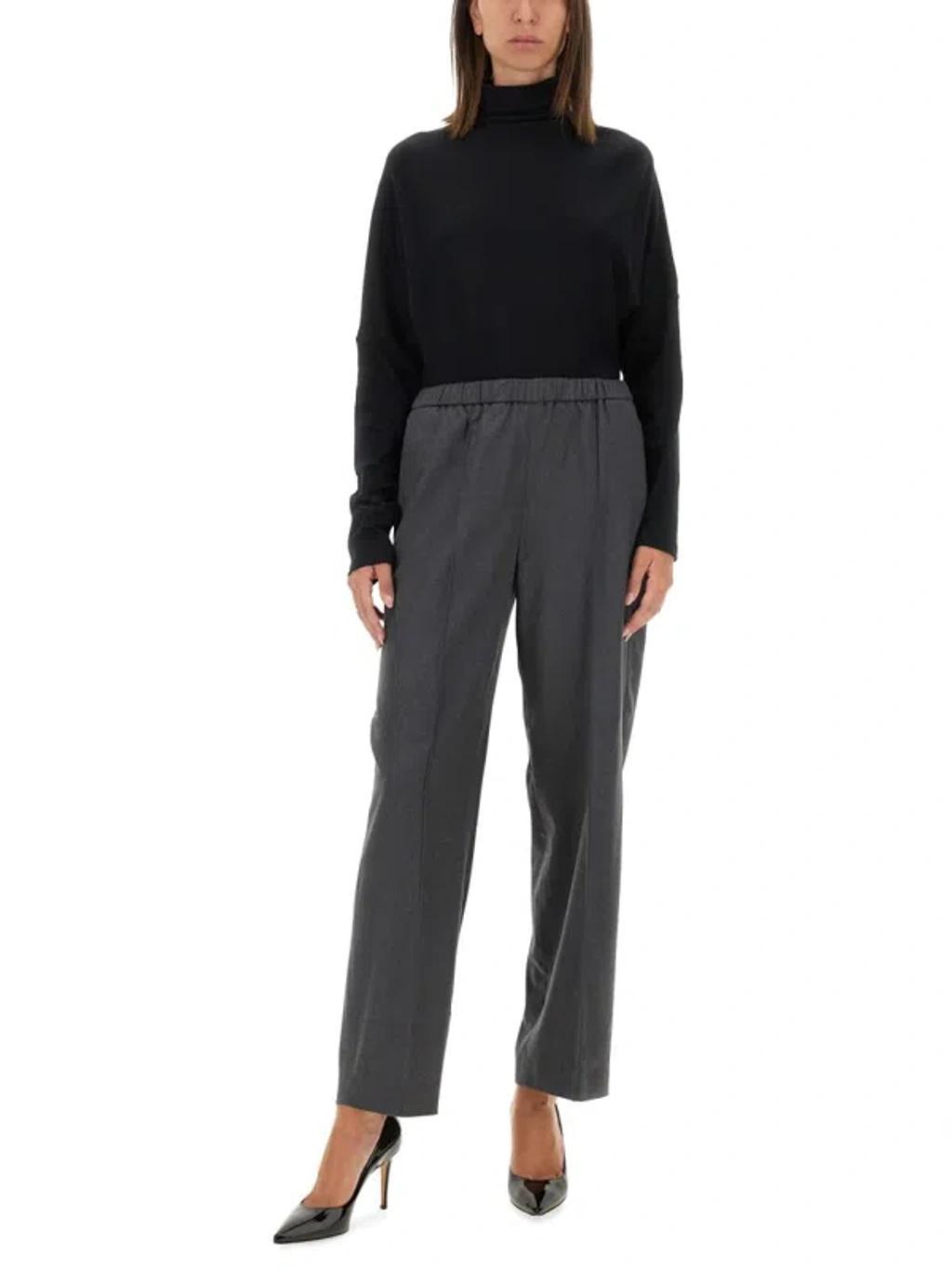 FABIANA FILIPPI Flannel Pants In Grey Product Image