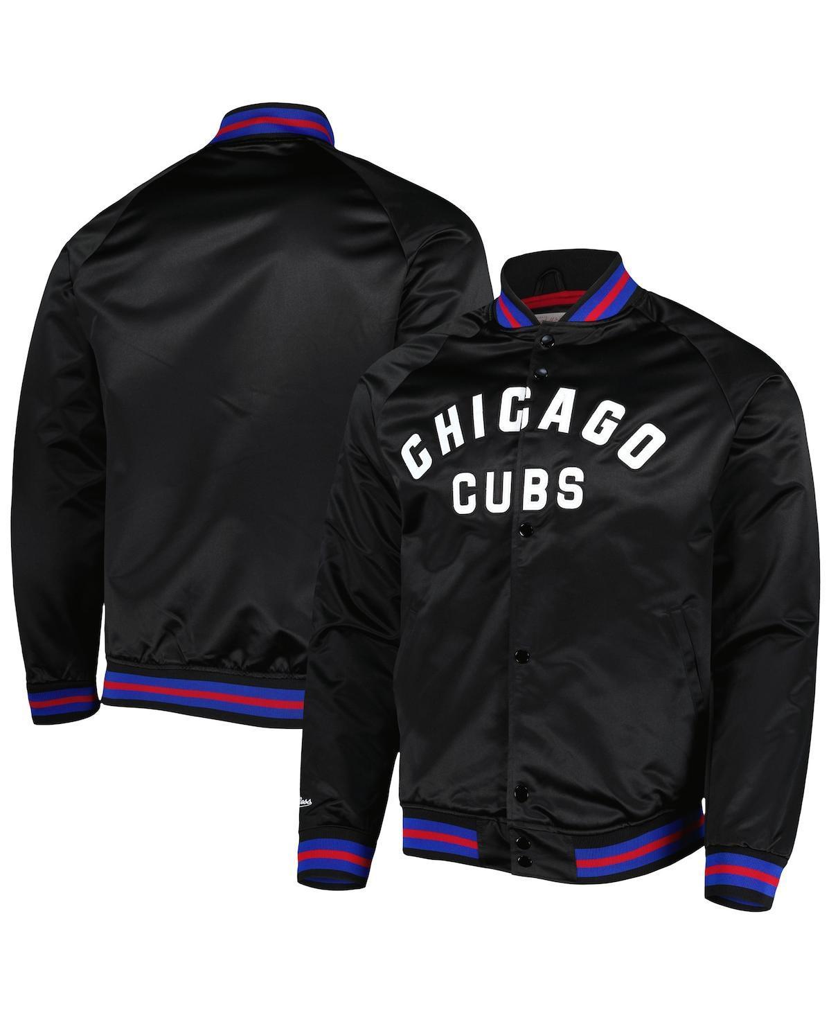 Mens Mitchell & Ness Chicago Cubs Satin Raglan Full-Snap Varsity Jacket Product Image