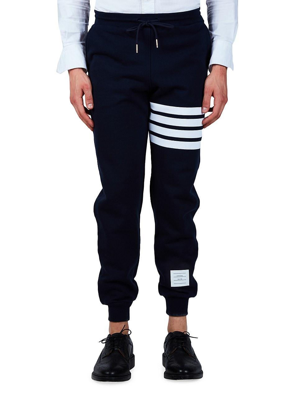Mens Stripe Cotton Joggers Product Image