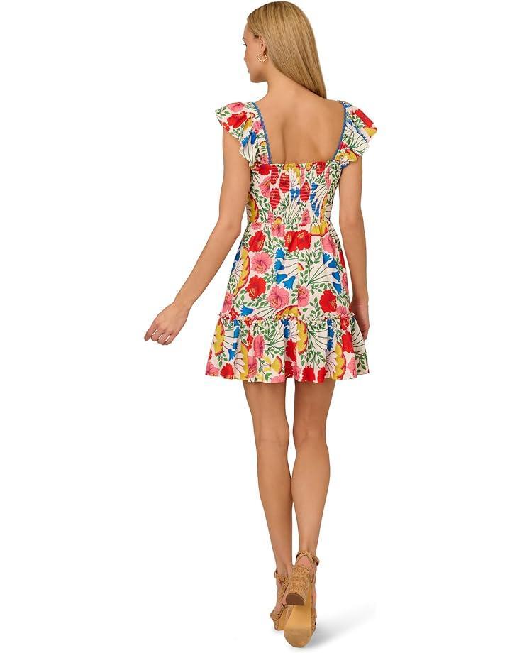 Printed Short Flounce Dress Product Image